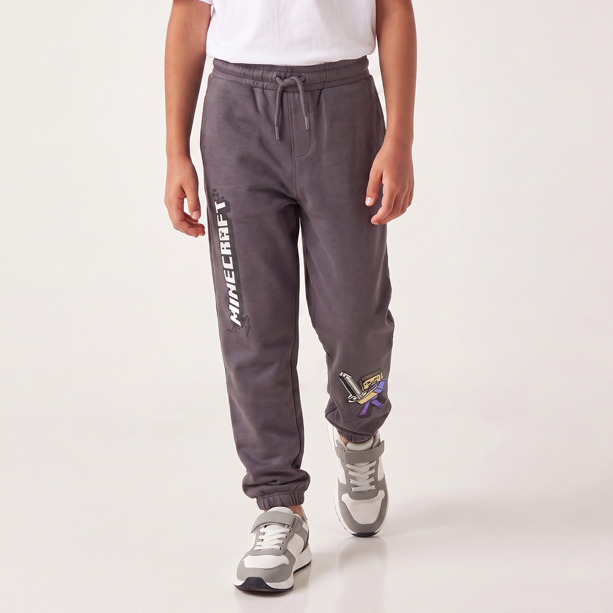 Minecraft Drawstring Waist Joggers with Pocket-boys-clothing-bottoms-joggersandtrackpants-image-1