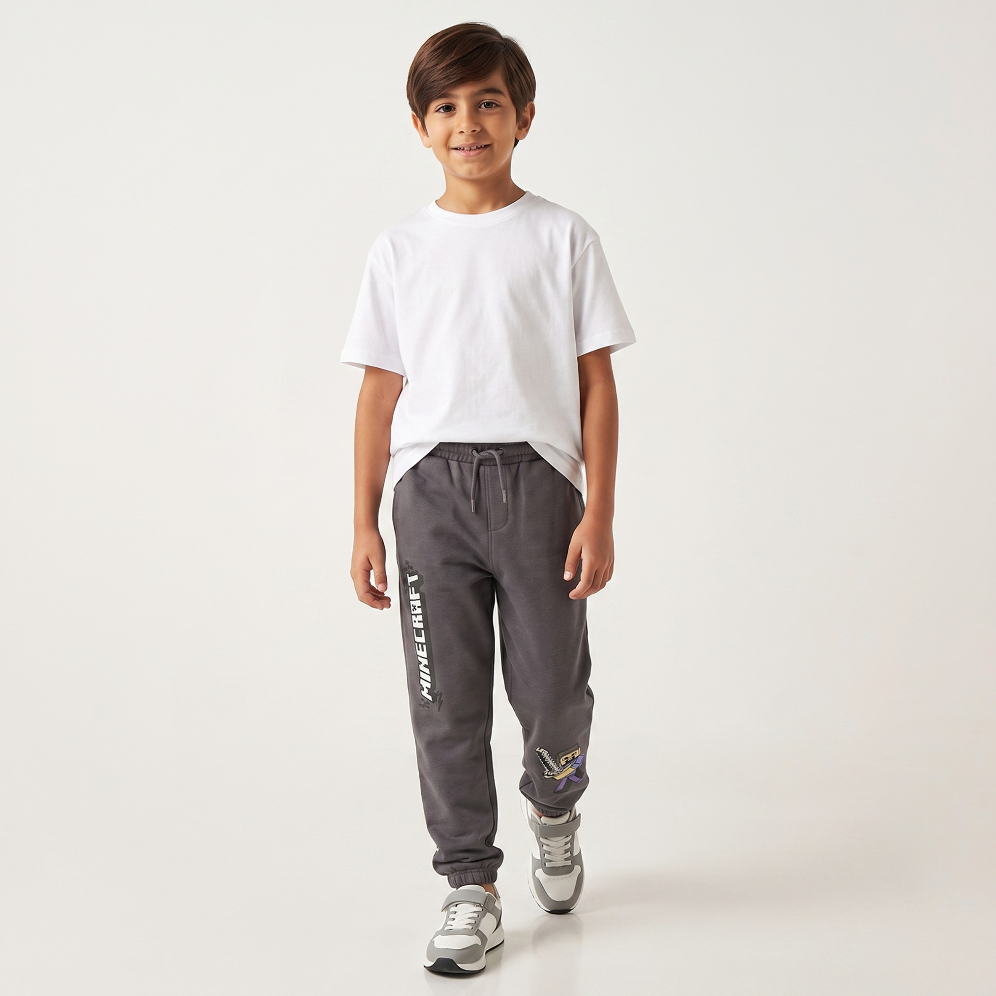 Minecraft Drawstring Waist Joggers with Pocket-boys-clothing-bottoms-joggersandtrackpants-image-2