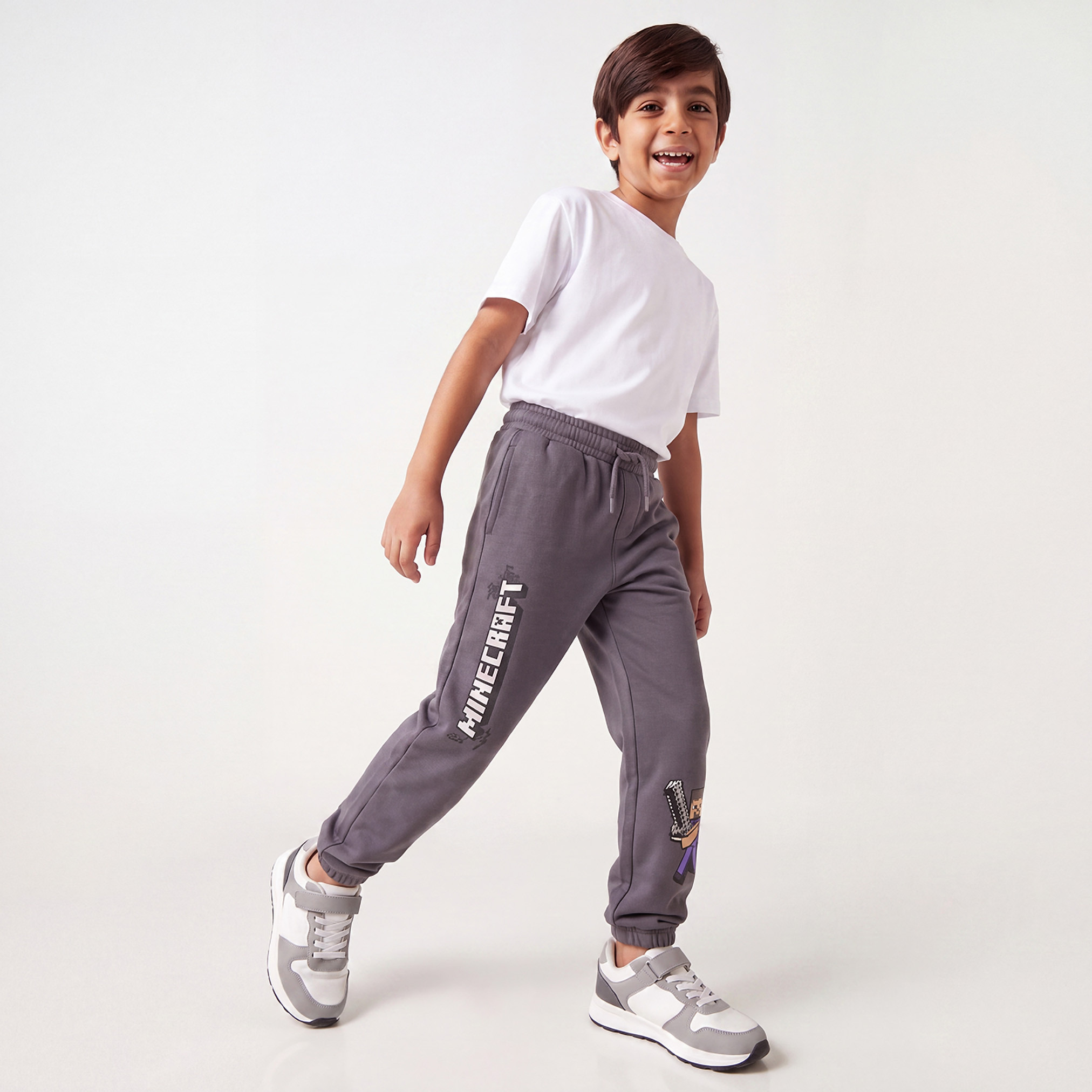 Minecraft Drawstring Waist Joggers with Pocket-boys-clothing-bottoms-joggersandtrackpants-image-4