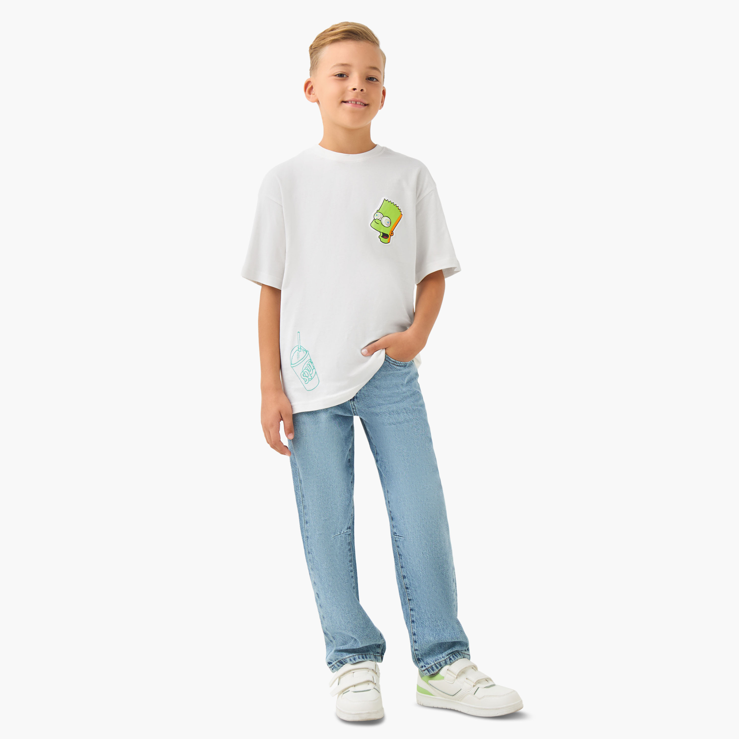 Minecraft Boys Crew Neck T-shirt with Simpson Print - Cotton - Short Sleeves-boys-clothing-tshirtsandpolos-image-2