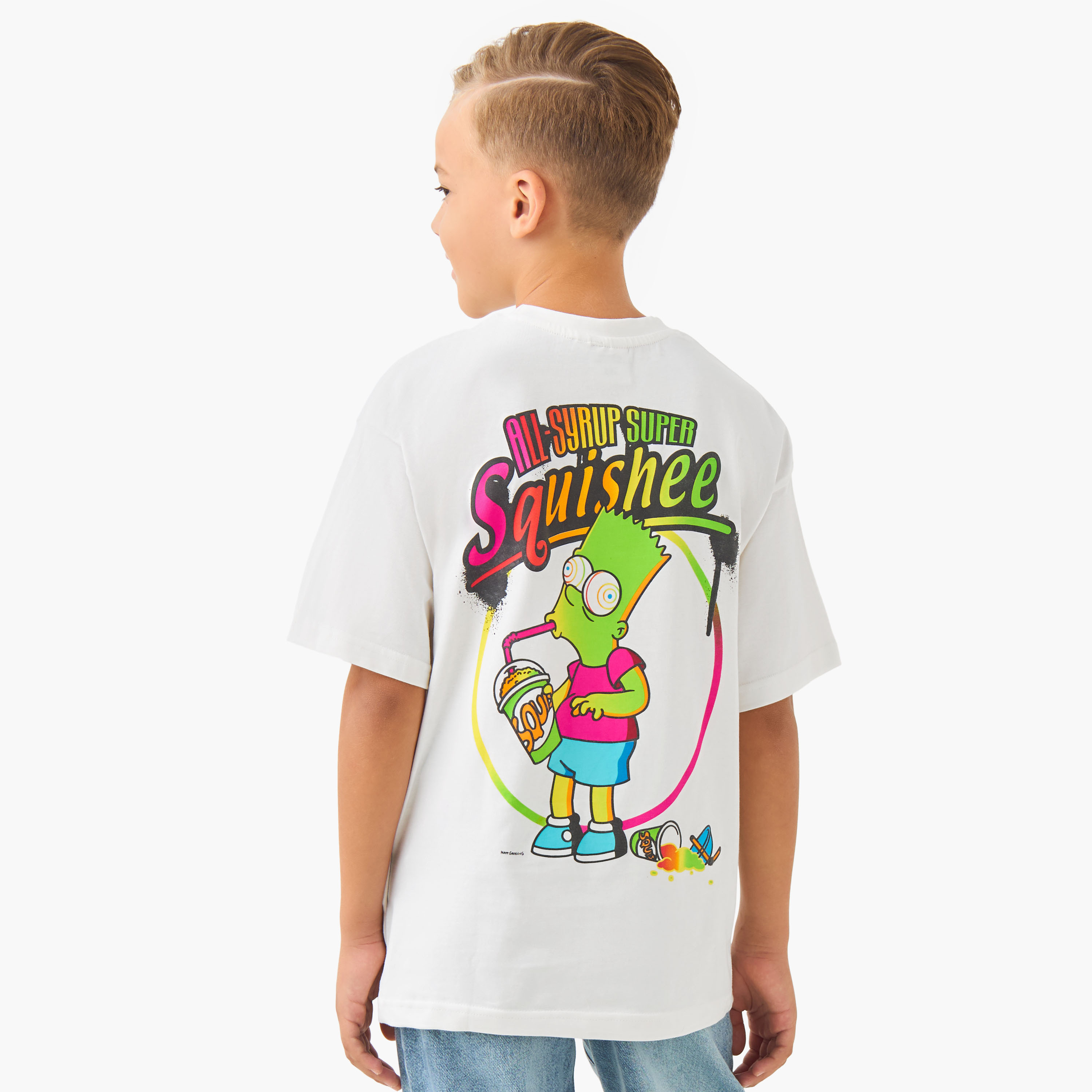 Minecraft Boys Crew Neck T-shirt with Simpson Print - Cotton - Short Sleeves-boys-clothing-tshirtsandpolos-image-3
