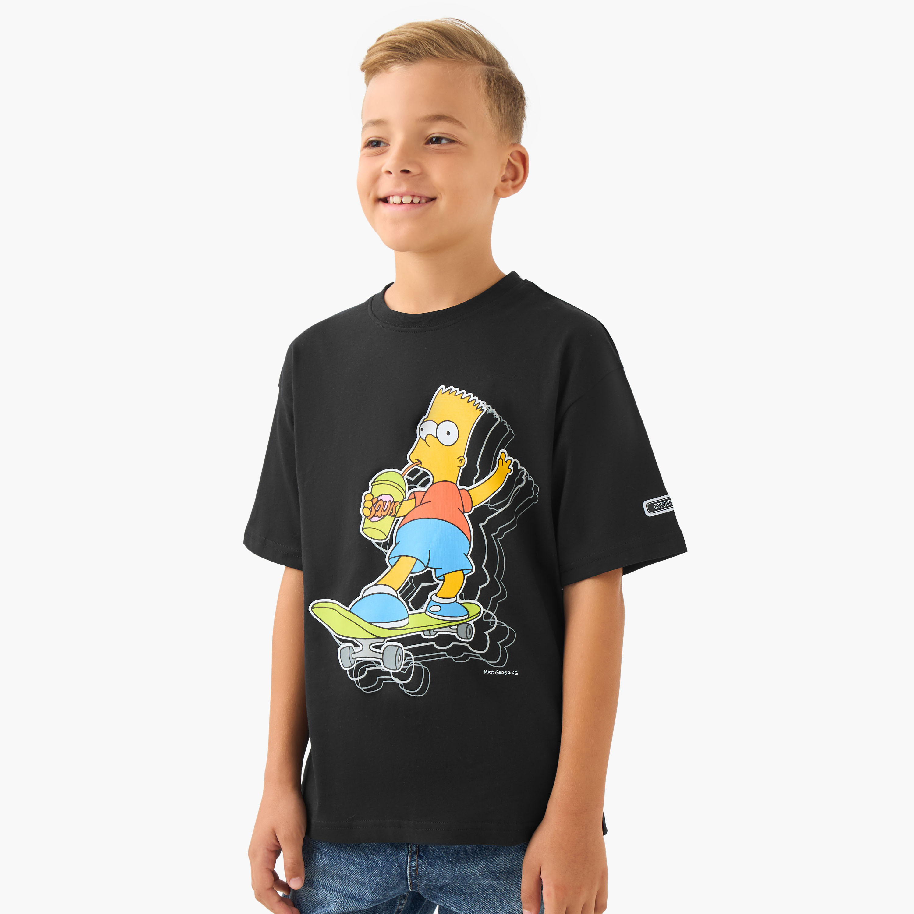 Minecraft Boys Crew Neck T-shirt with Simpsons Print - Cotton - Short Sleeves-boys-clothing-tshirtsandpolos-image-1