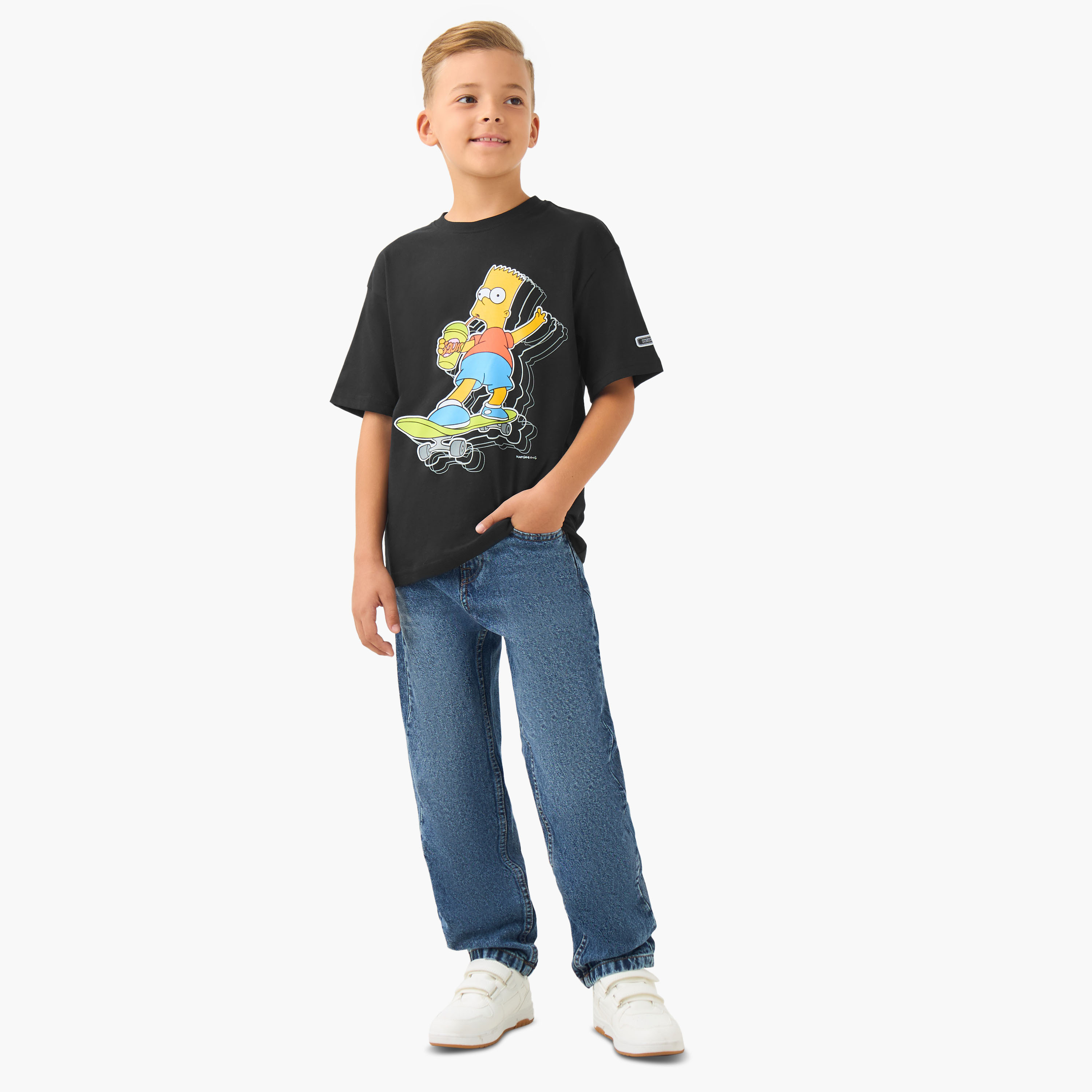 Minecraft Boys Crew Neck T-shirt with Simpsons Print - Cotton - Short Sleeves-boys-clothing-tshirtsandpolos-image-2