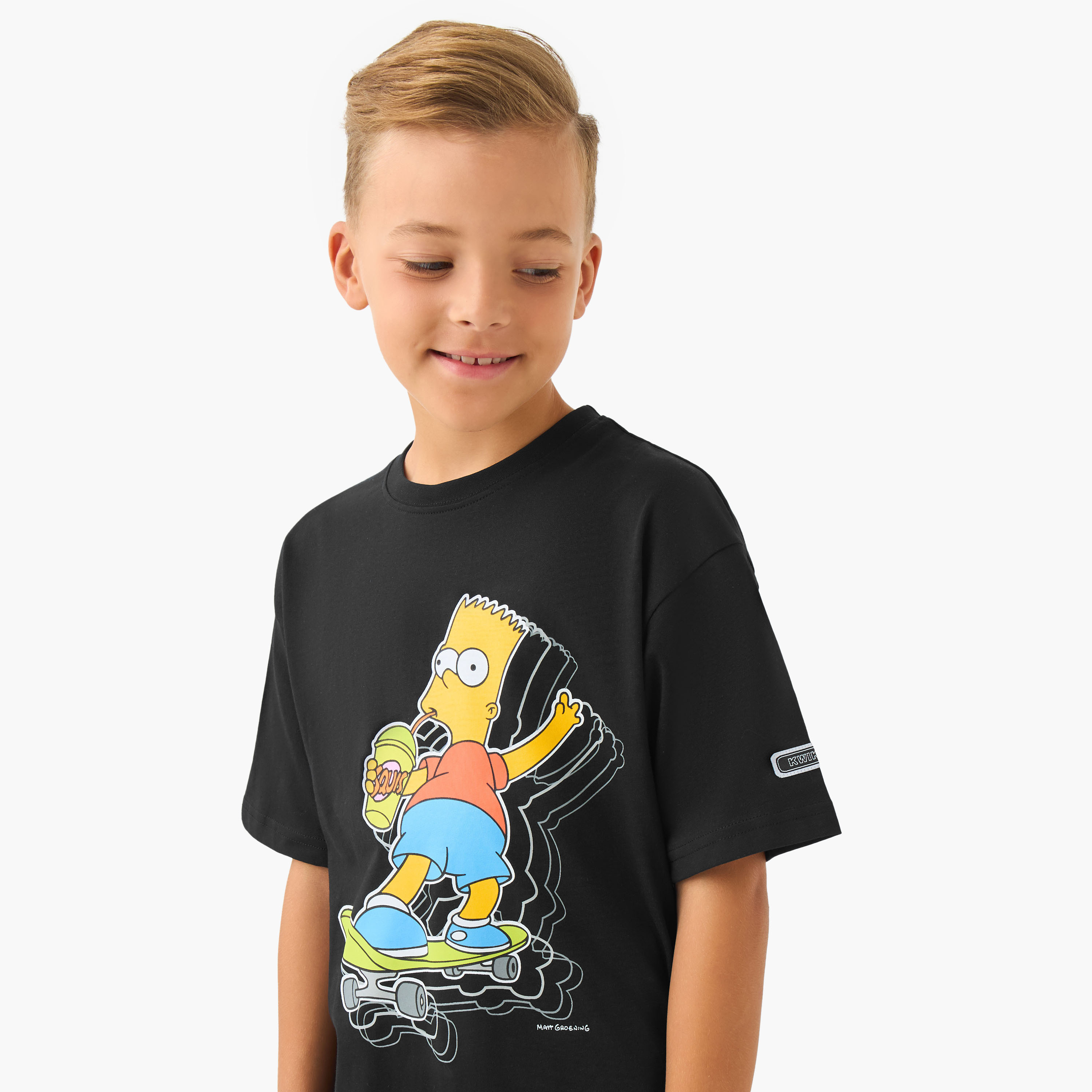 Minecraft Boys Crew Neck T-shirt with Simpsons Print - Cotton - Short Sleeves-boys-clothing-tshirtsandpolos-image-4