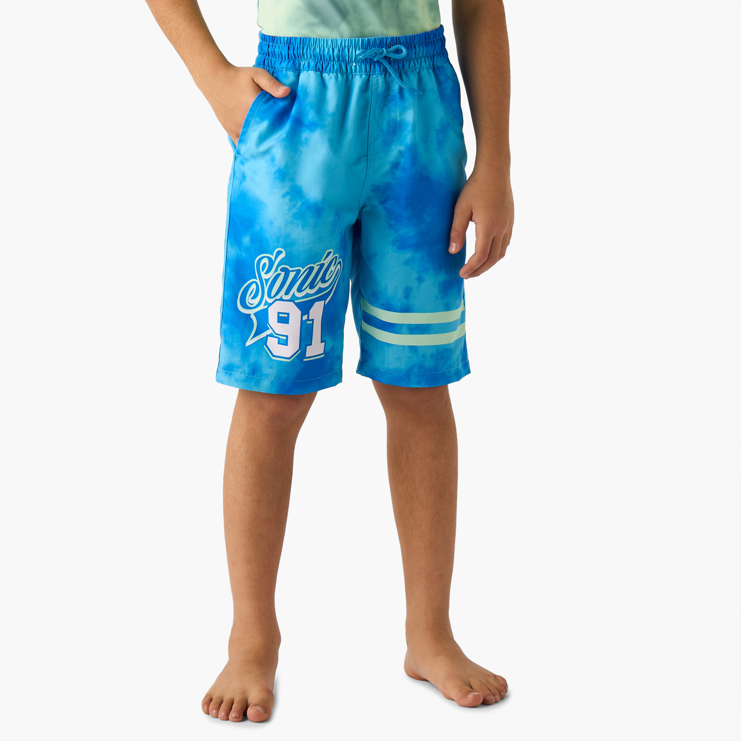 Boys Sonic the Hedgehog Print Swimwear-boys-clothing-swimwear-image-3