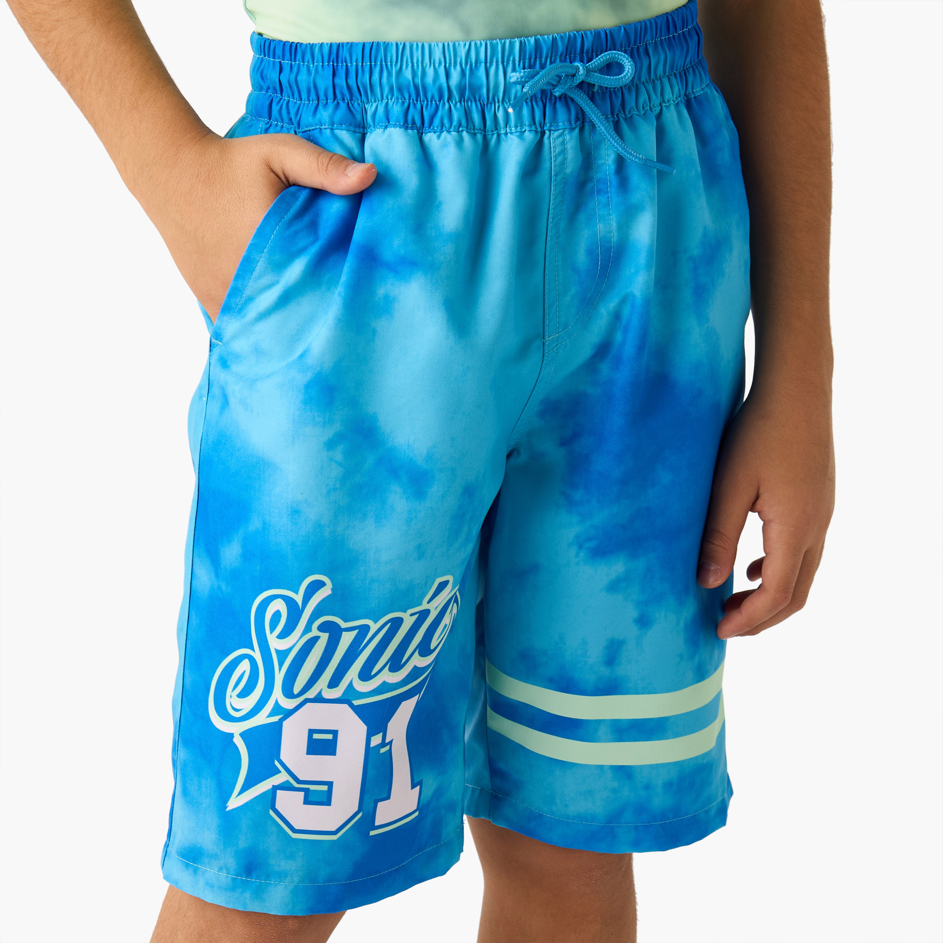 Boys Sonic the Hedgehog Print Swimwear-boys-clothing-swimwear-image-6