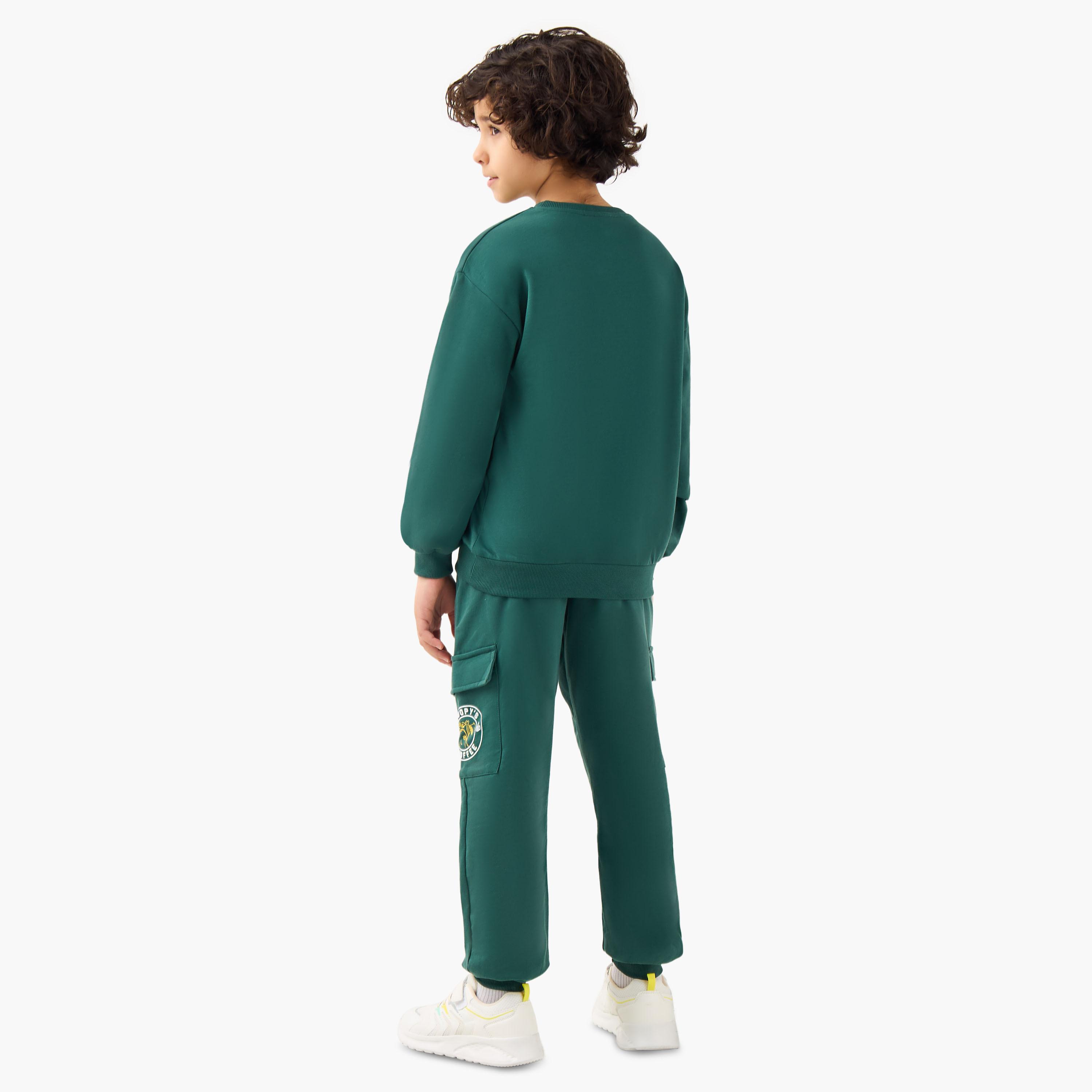 Boys Sweatshirt and Joggers Set with Snoopy Print - Cotton - Long Sleeves - Crew Neck-boys-clothing-setsandcoords-image-4
