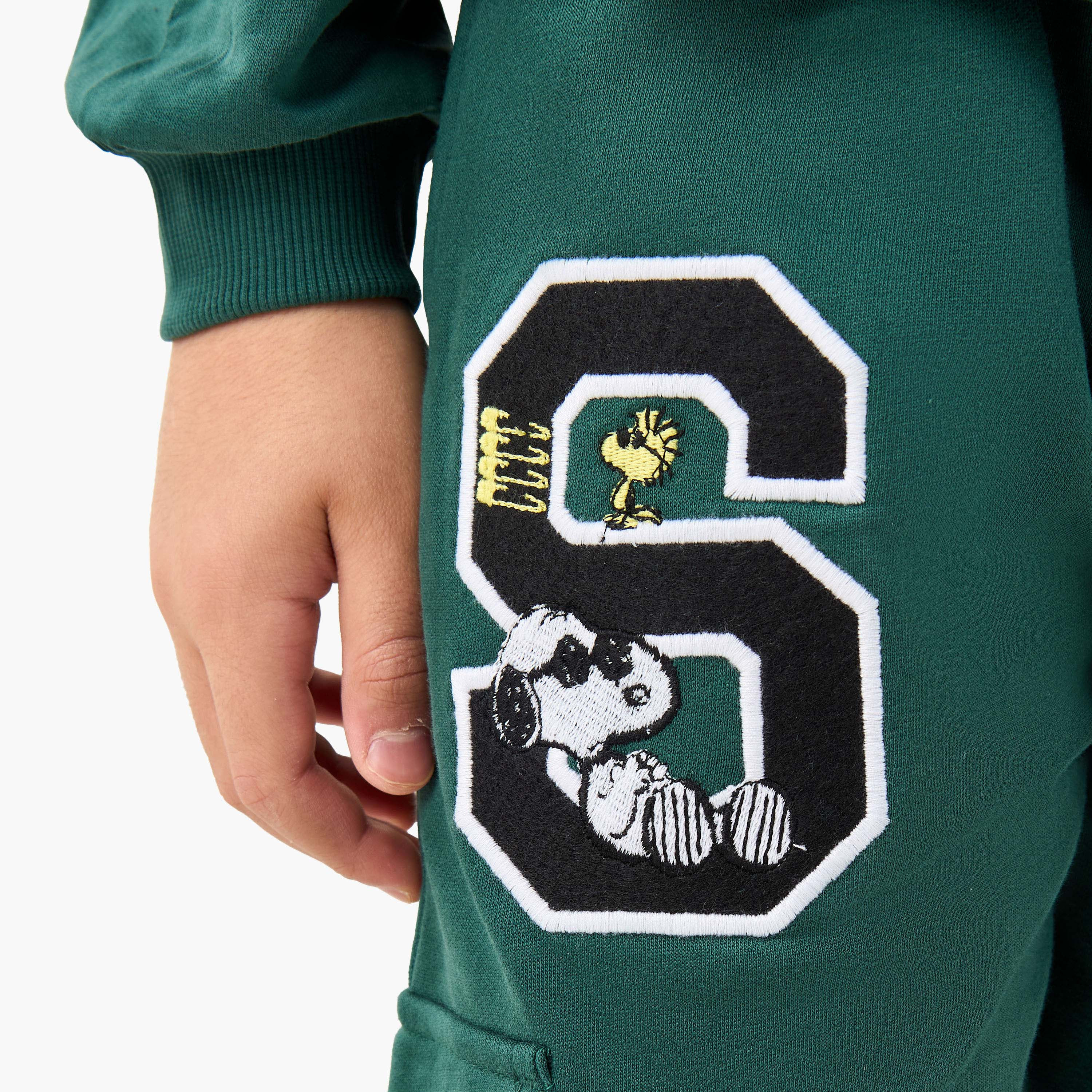 Boys Sweatshirt and Joggers Set with Snoopy Print - Cotton - Long Sleeves - Crew Neck-boys-clothing-setsandcoords-image-6