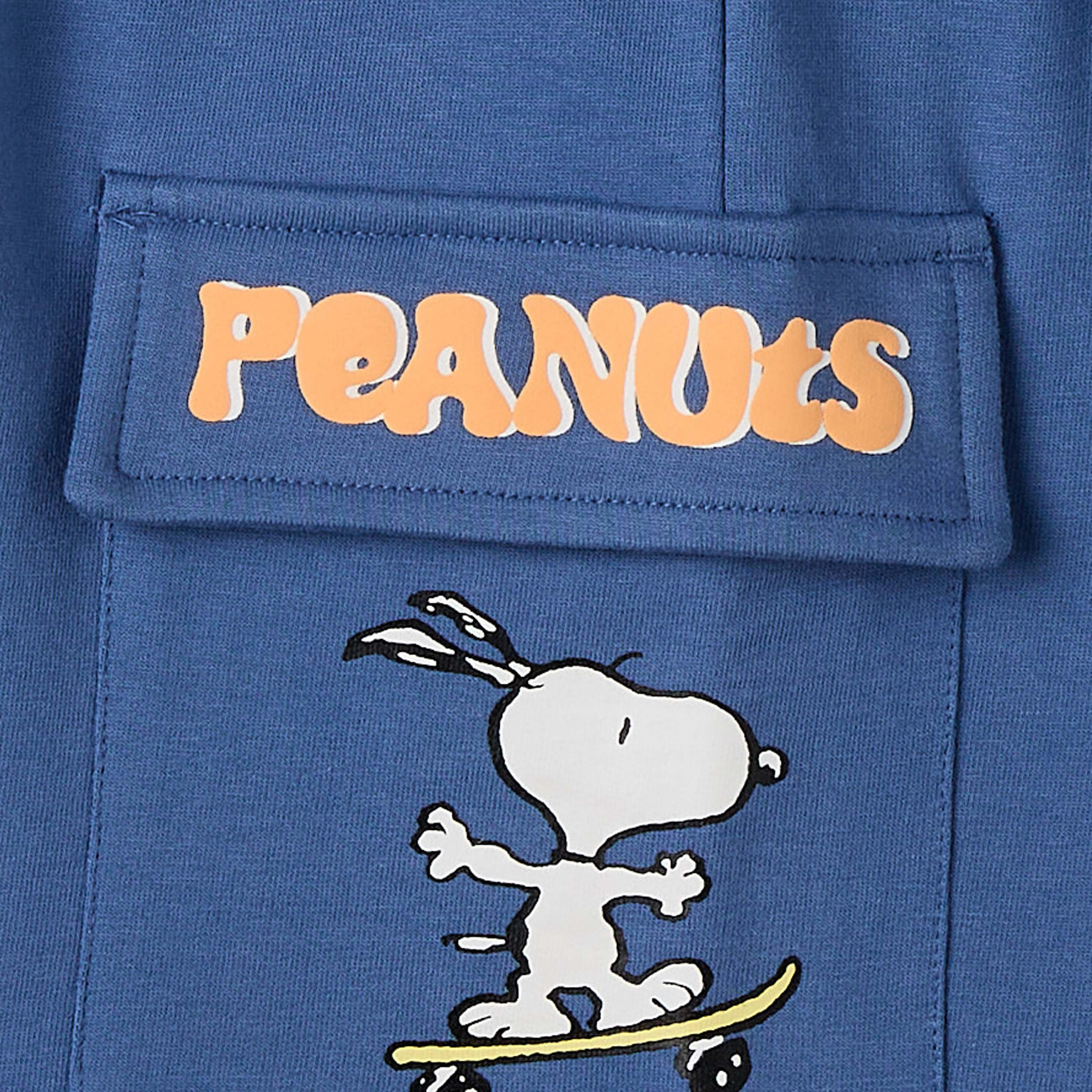 Crew Neck Short Sleeves T-shirt and Shorts Set with Peanuts Print-baby-boys-clothing-setsandcoords-image-7