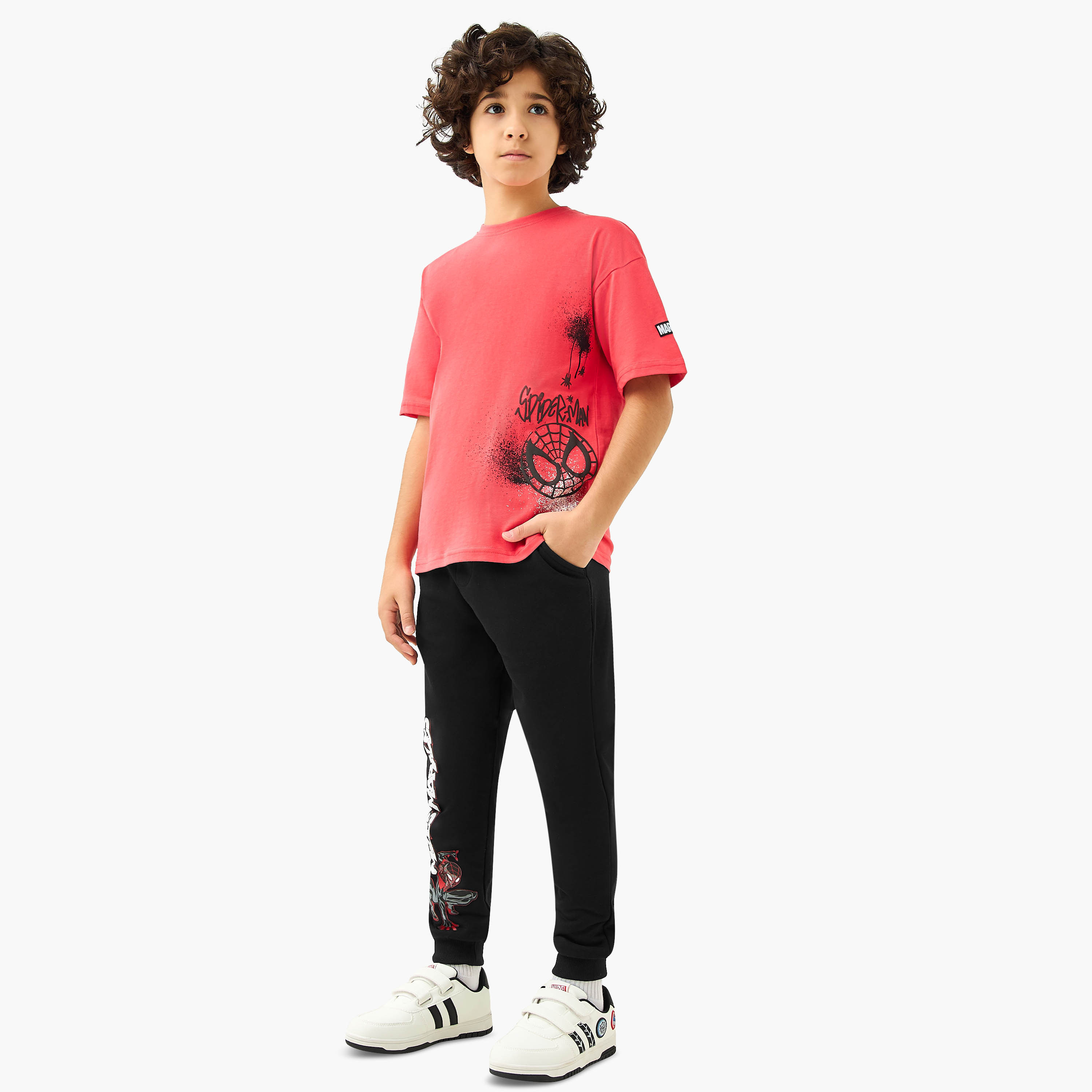 Spider-Man Print T-shirt with Short Sleeves-boys-clothing-tshirtsandpolos-image-2