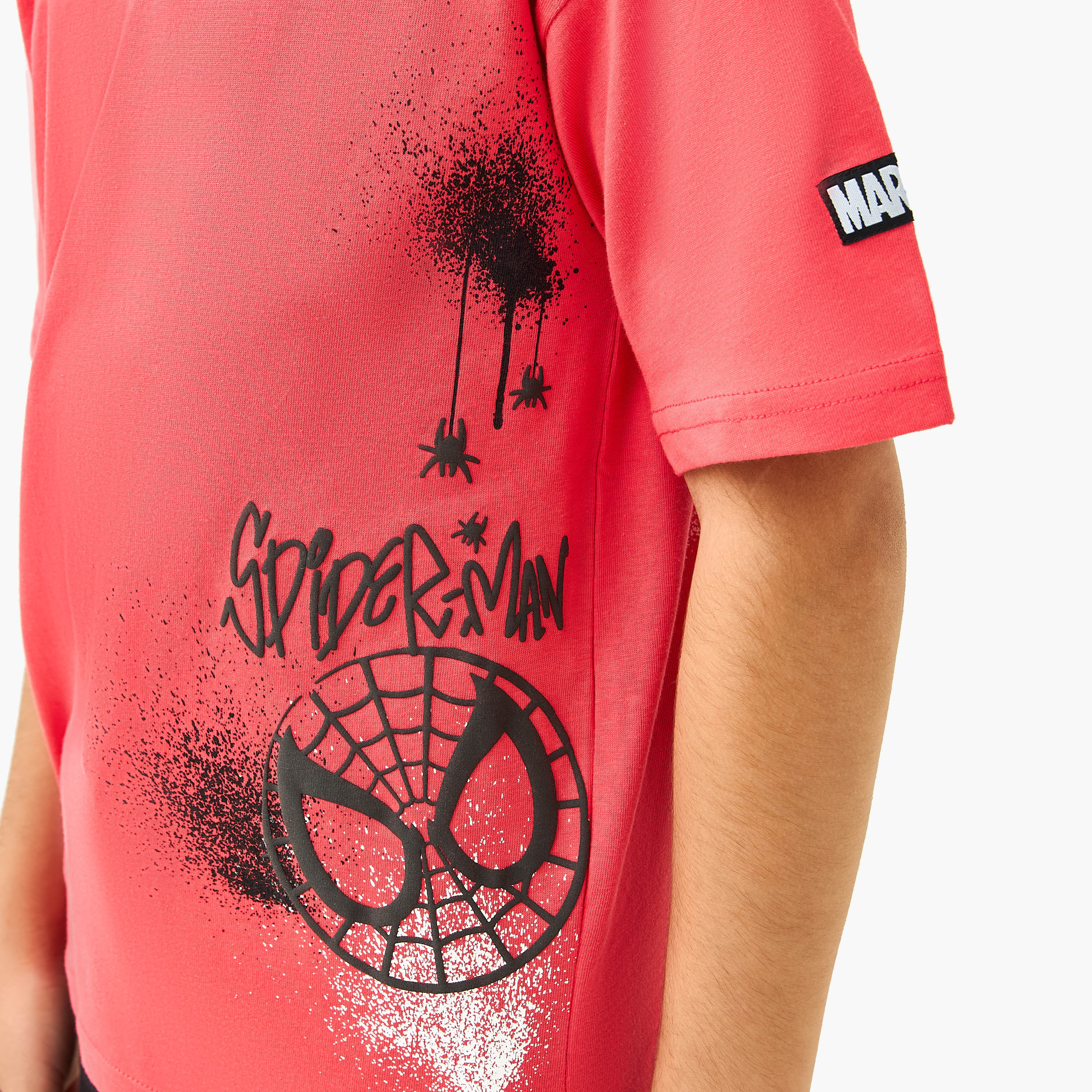Spider-Man Print T-shirt with Short Sleeves-boys-clothing-tshirtsandpolos-image-5
