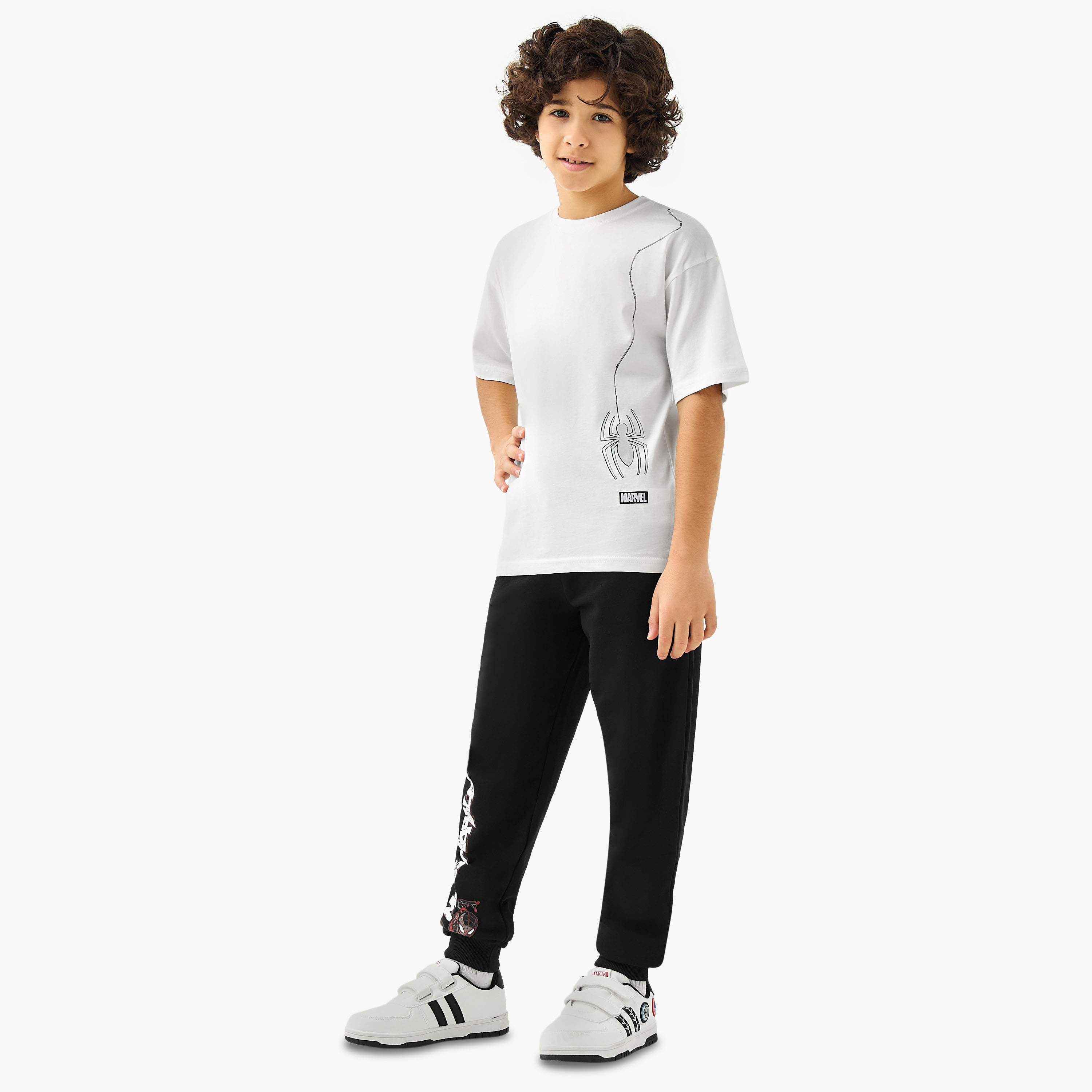 Spider-Man Print T-Shirt with Short Sleeves-boys-clothing-tshirtsandpolos-image-2