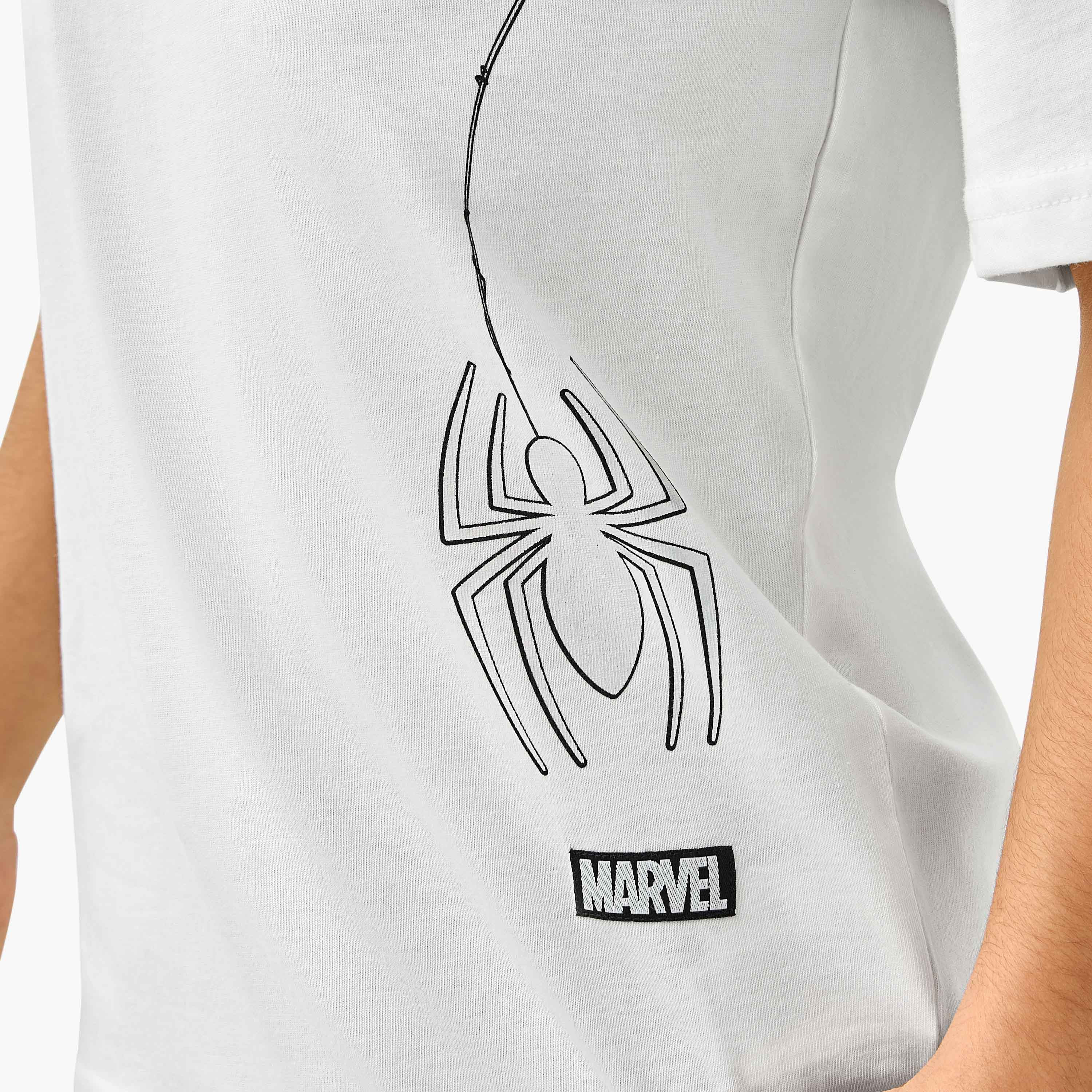 Spider-Man Print T-Shirt with Short Sleeves-boys-clothing-tshirtsandpolos-image-4