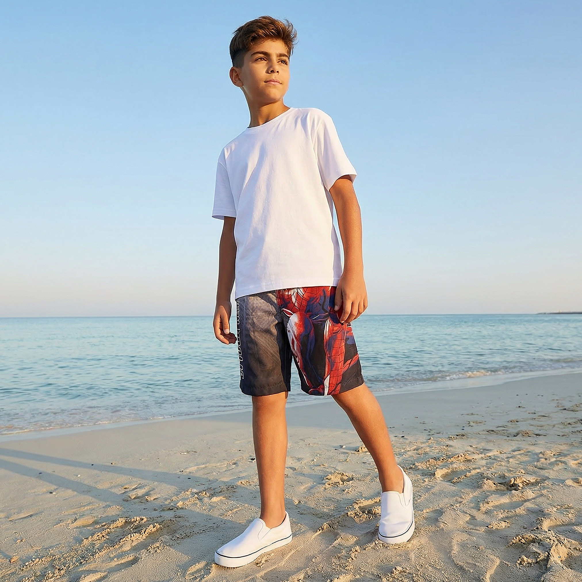 Boys Spider-Man Print Swim Shorts-sports-boys-clothing-swimwear-image-5
