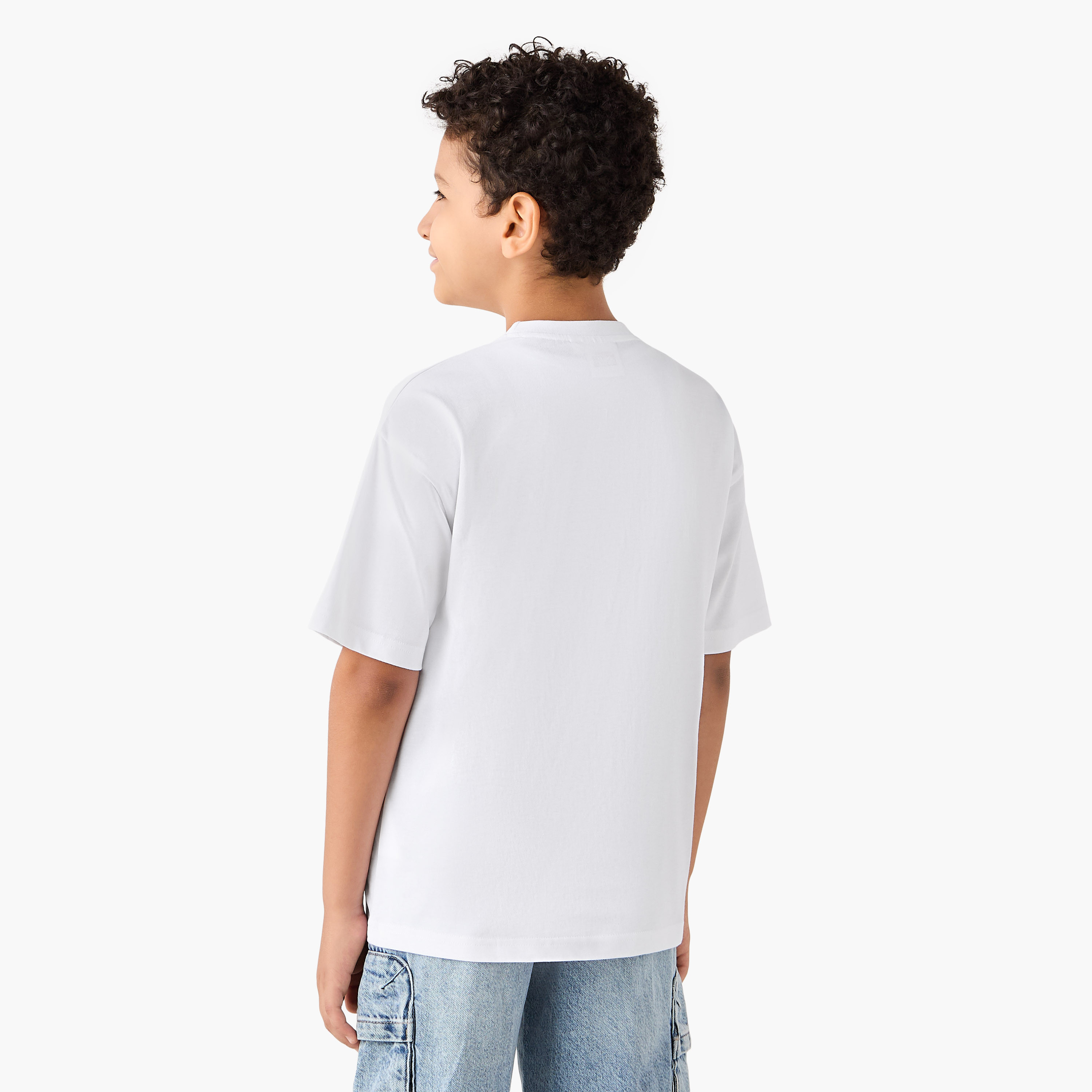 Spider-Man Print Crew Neck T-shirt with Short Sleeves-boys-clothing-tshirtsandpolos-image-3