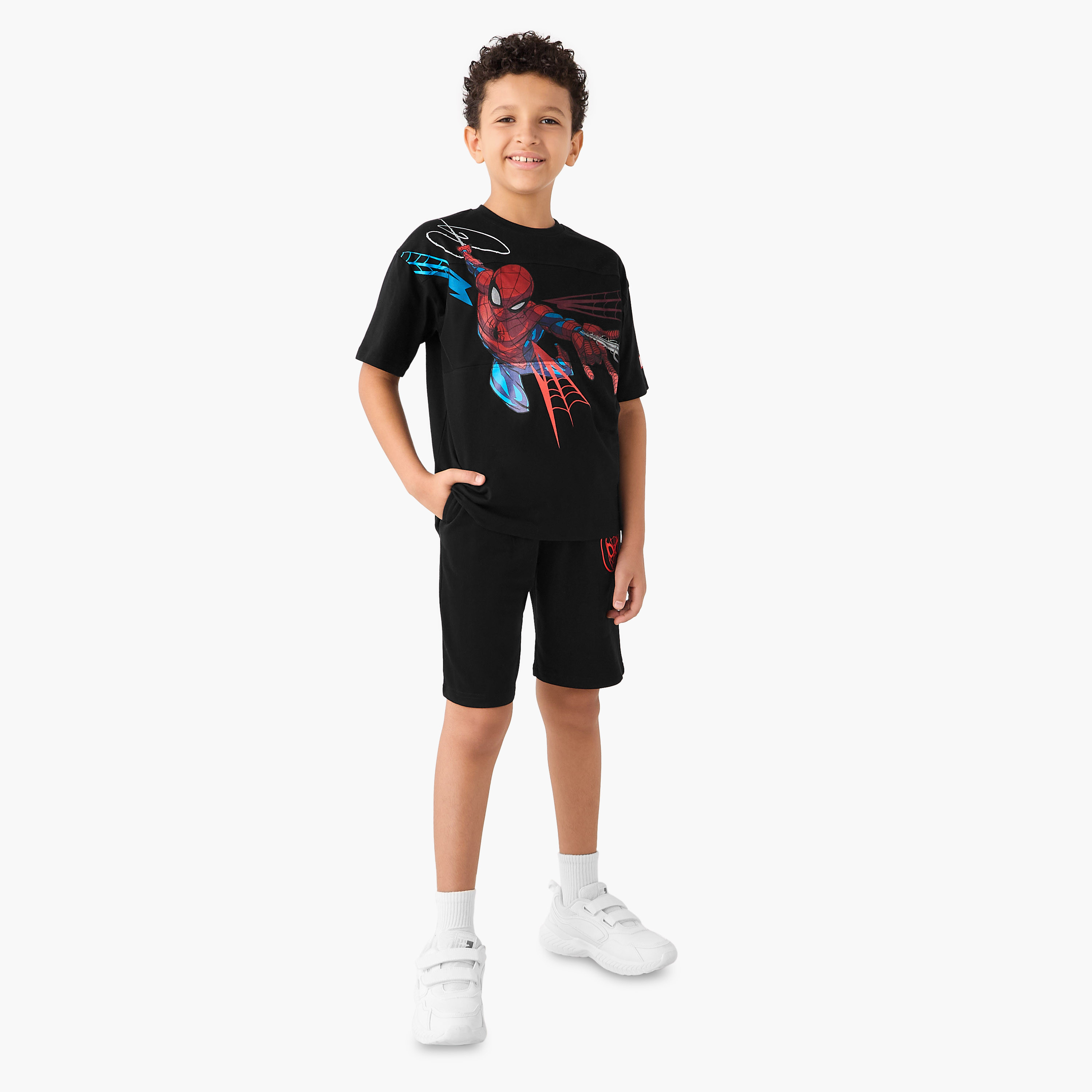 طقم شورت وتيشيرت بطبعات-boys-clothing-setsandcoords-image-1