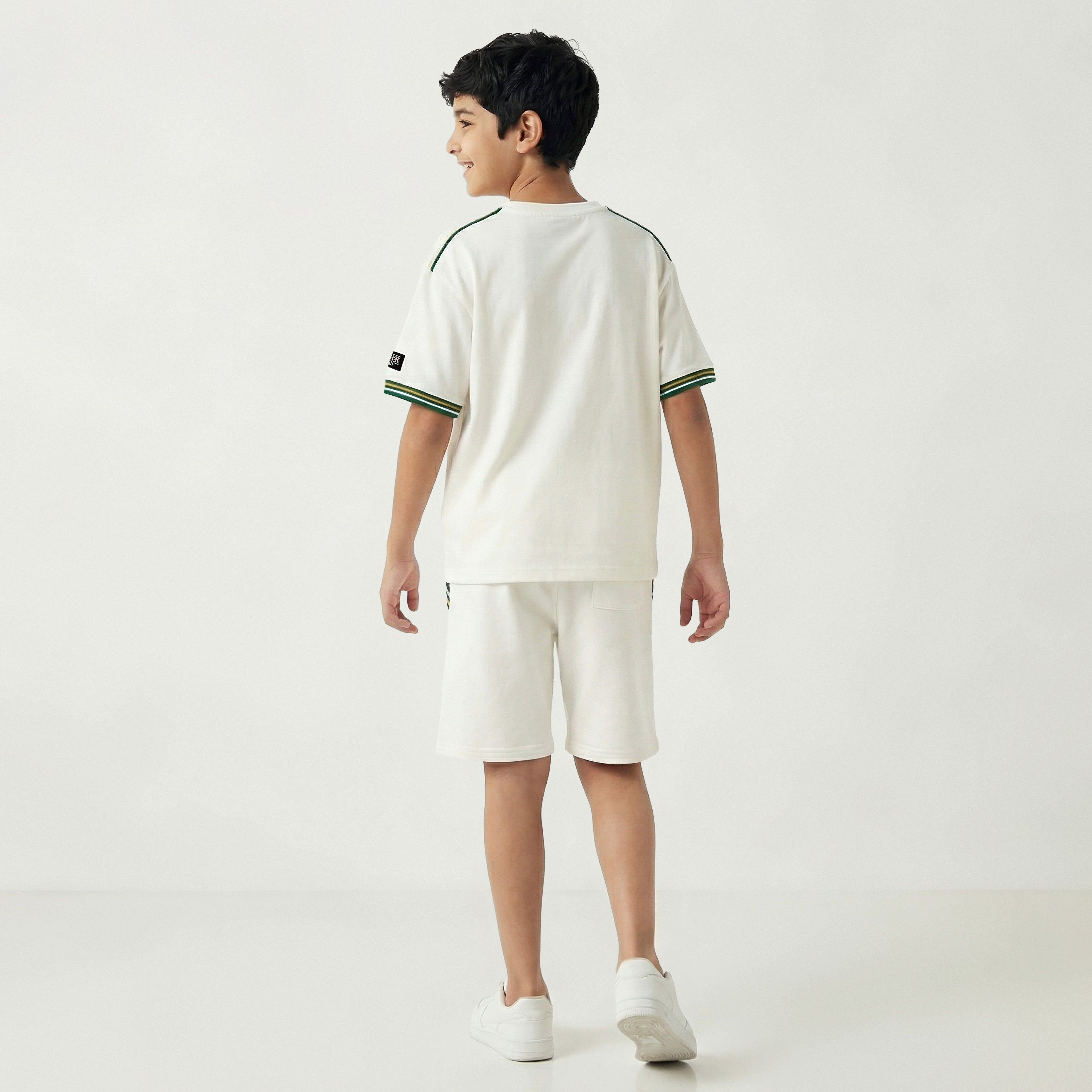 Netflix Crew Neck Short Sleeve T-shirt and Shorts Set with Stranger Things Print-boys-clothing-setsandcoords-image-4