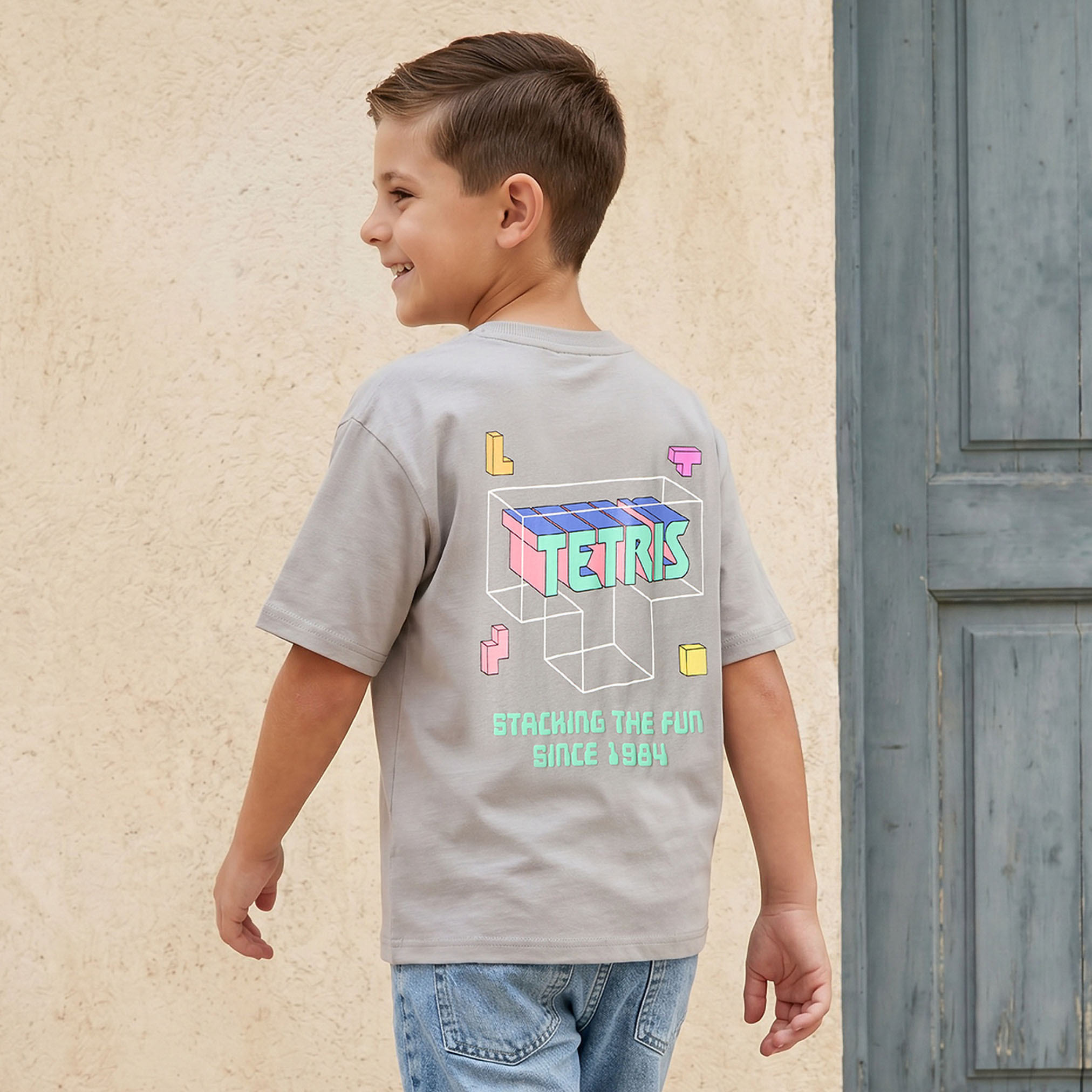 Tetris Crew Neck Short Sleeves T-shirt with Graphic Print-boys-clothing-tshirtsandpolos-image-2