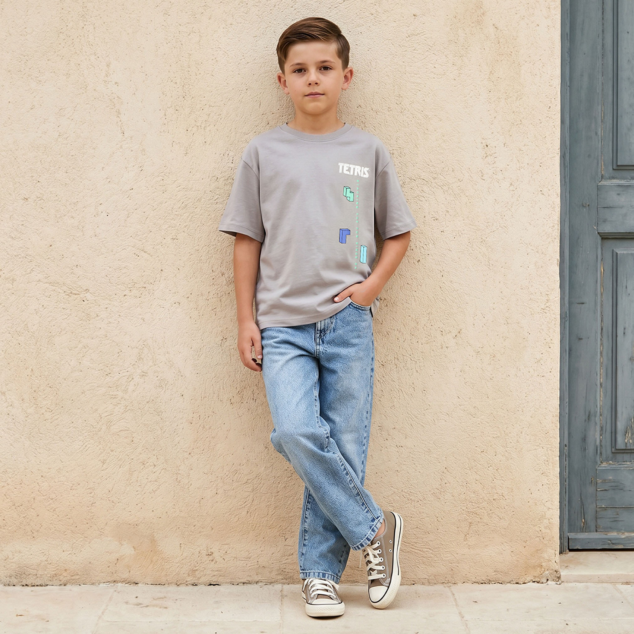 Tetris Crew Neck Short Sleeves T-shirt with Graphic Print-boys-clothing-tshirtsandpolos-image-3
