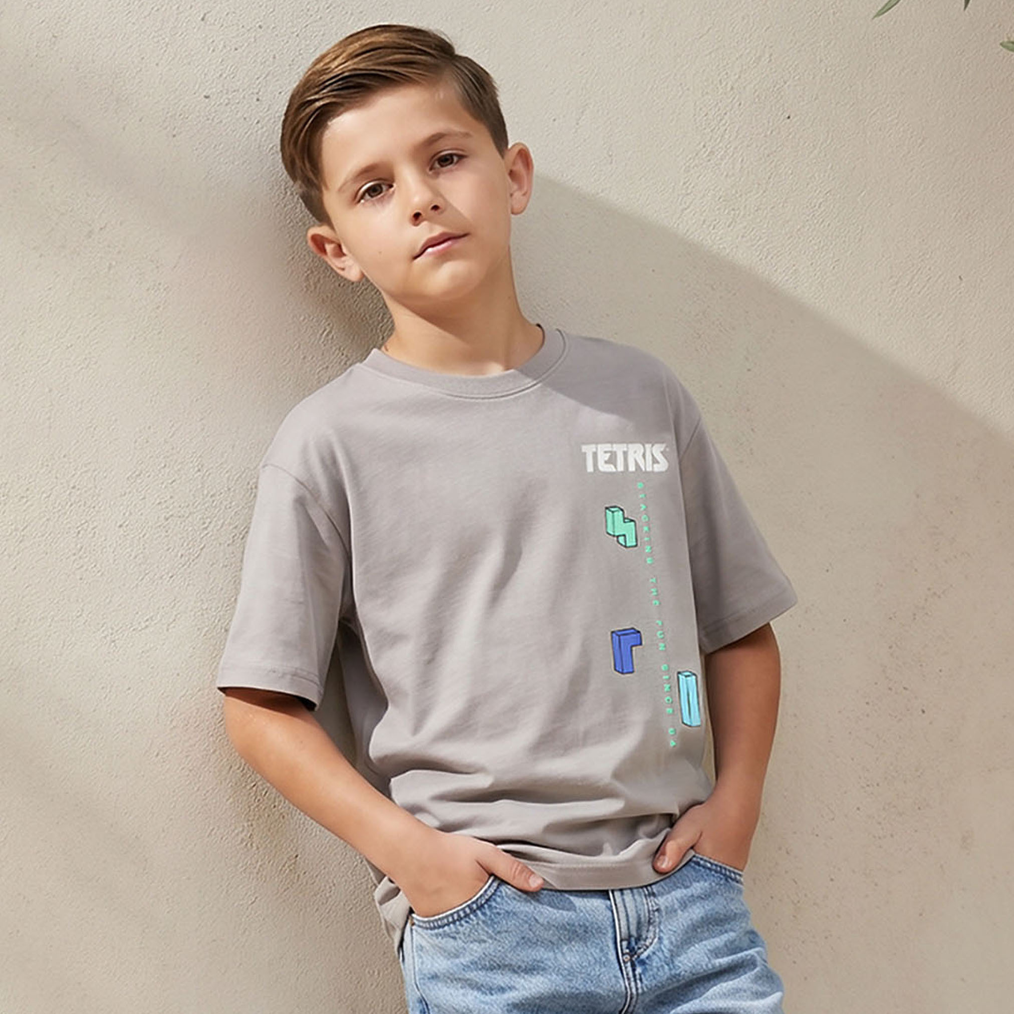 Tetris Crew Neck Short Sleeves T-shirt with Graphic Print-boys-clothing-tshirtsandpolos-image-1