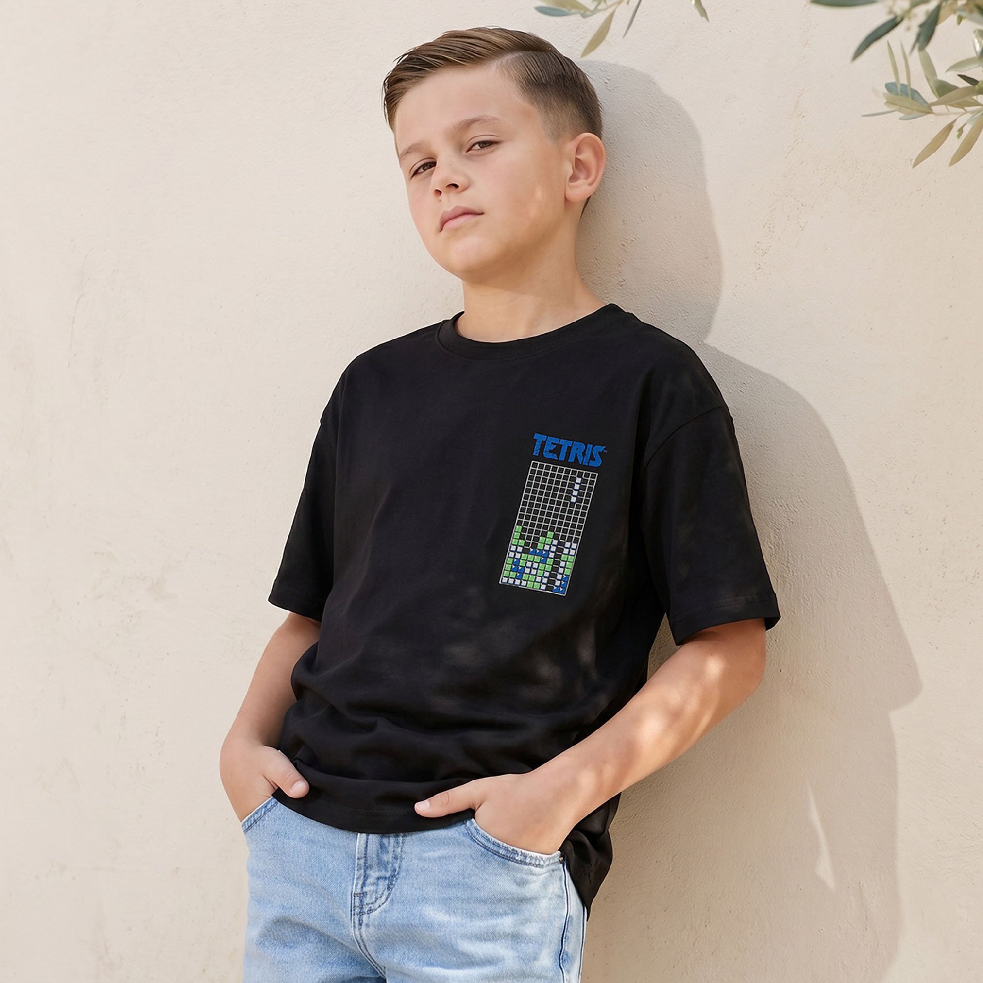 Tetris Crew Neck Short Sleeves T-shirt with Graphic Print-boys-clothing-tshirtsandpolos-image-1