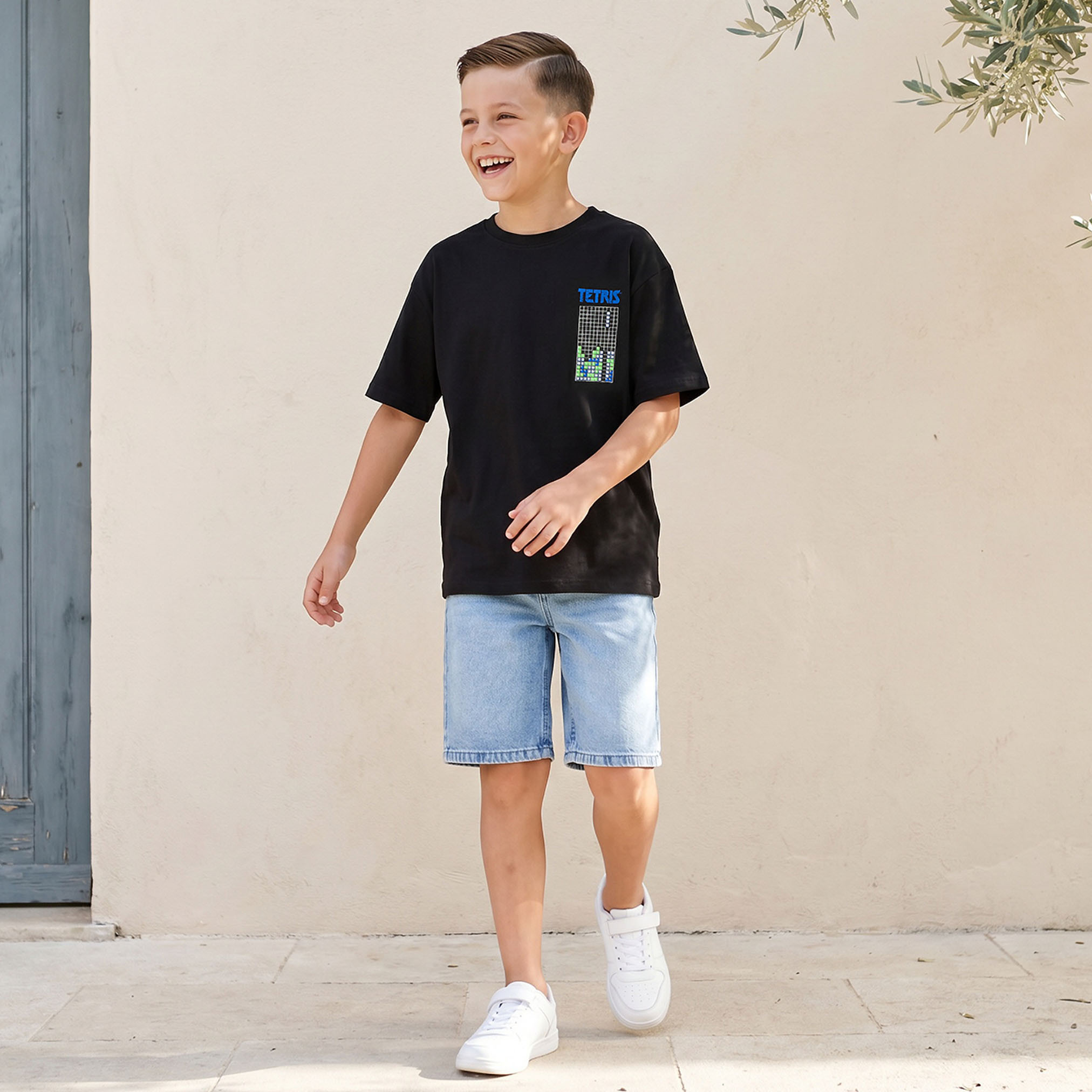 Tetris Crew Neck Short Sleeves T-shirt with Graphic Print-boys-clothing-tshirtsandpolos-image-2