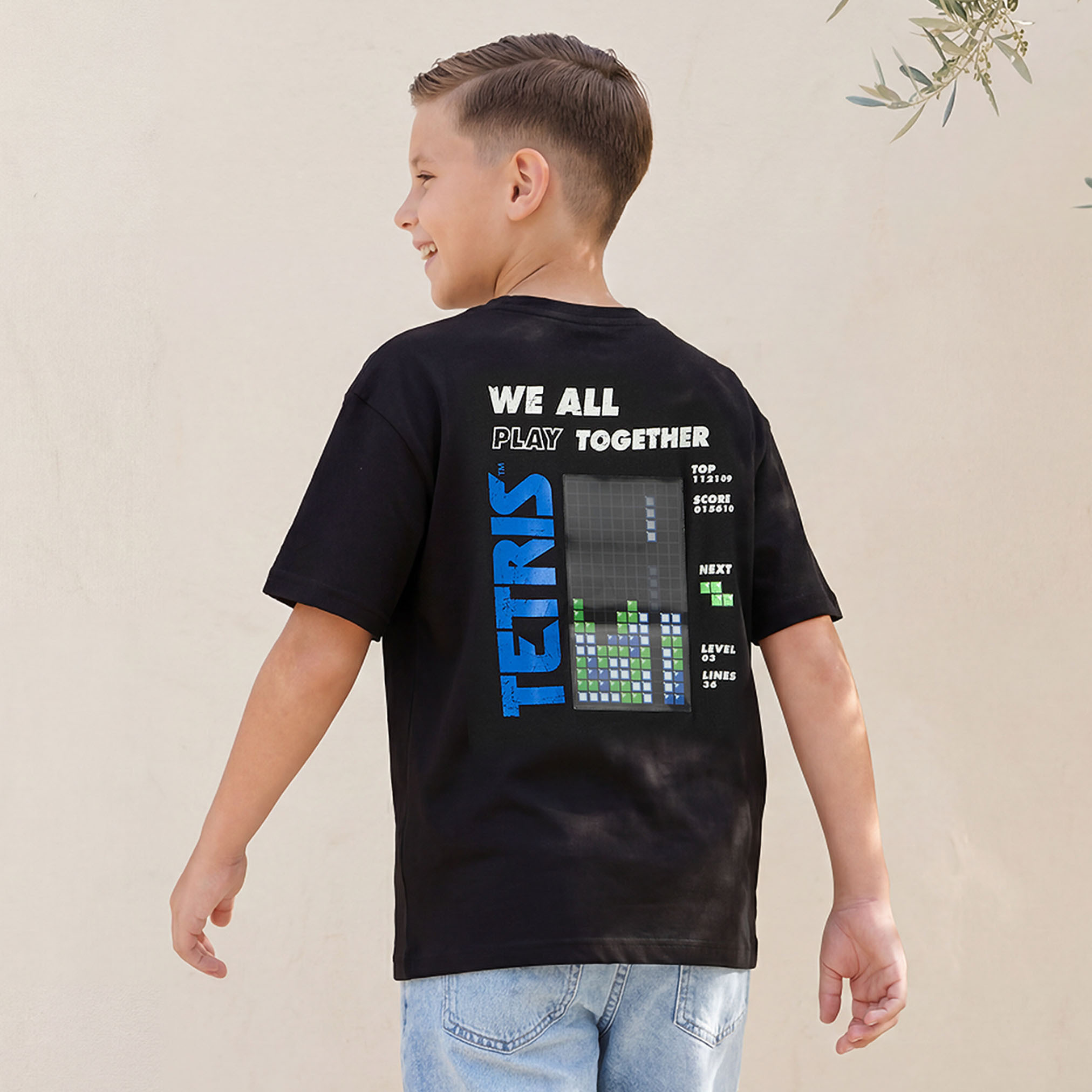 Tetris Crew Neck Short Sleeves T-shirt with Graphic Print-boys-clothing-tshirtsandpolos-image-3