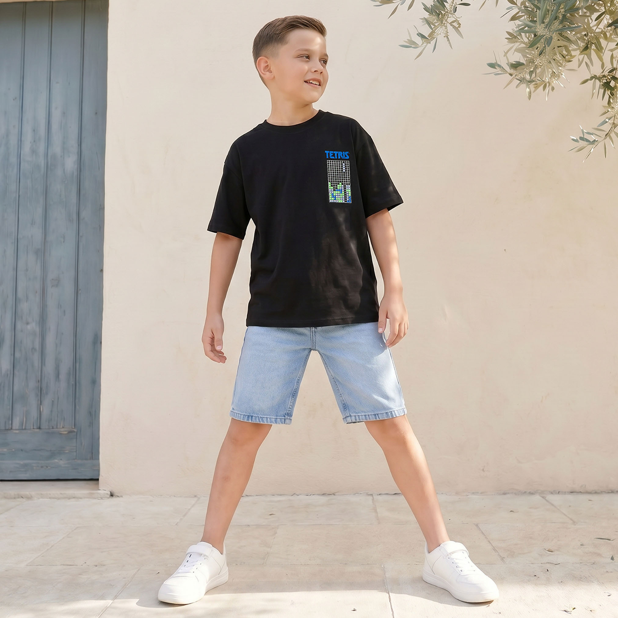 Tetris Crew Neck Short Sleeves T-shirt with Graphic Print-boys-clothing-tshirtsandpolos-image-5