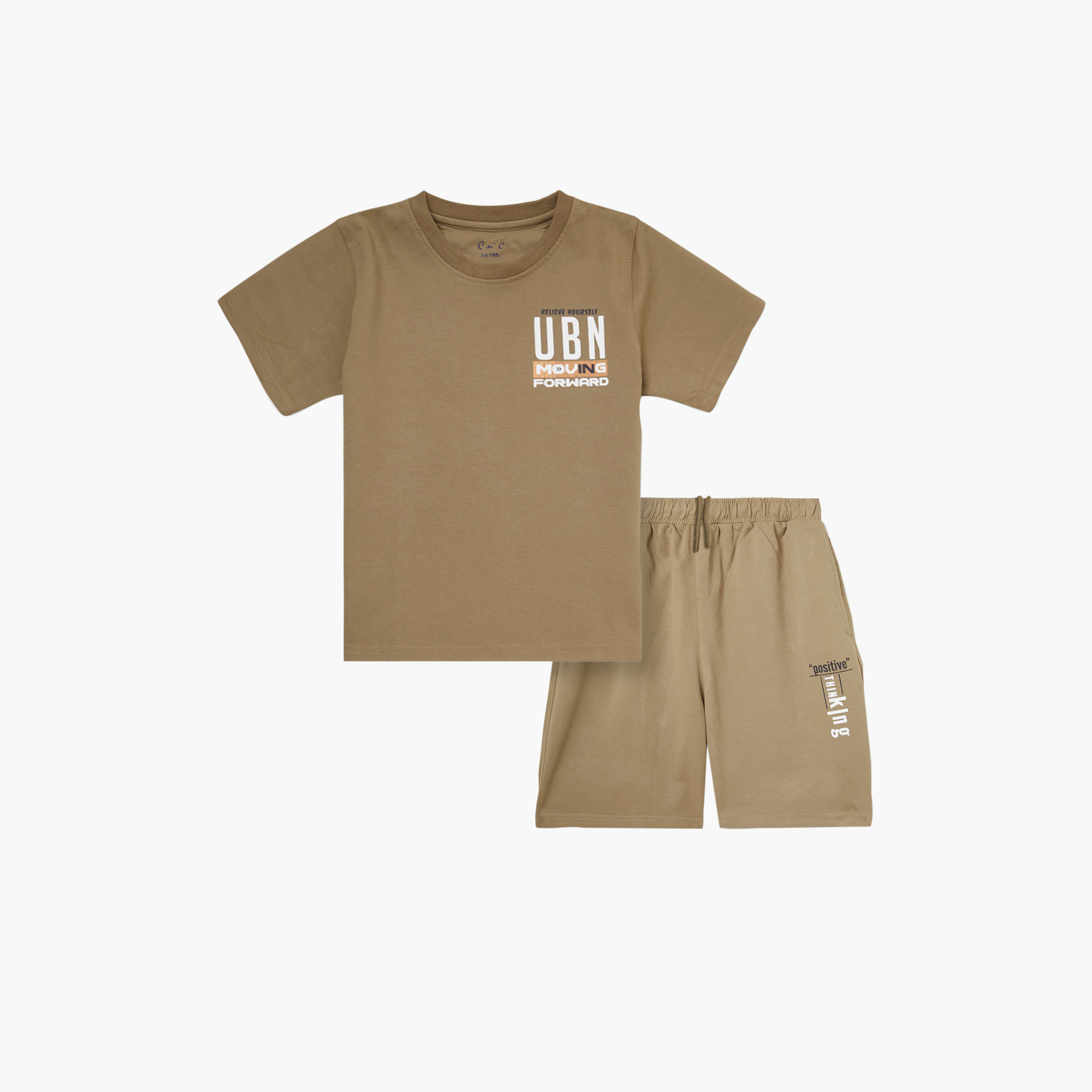 طقم تيشيرت بأكمام قصيرة مع شورت من كول آند كول-boys-clothing-setsandcoords-image-3