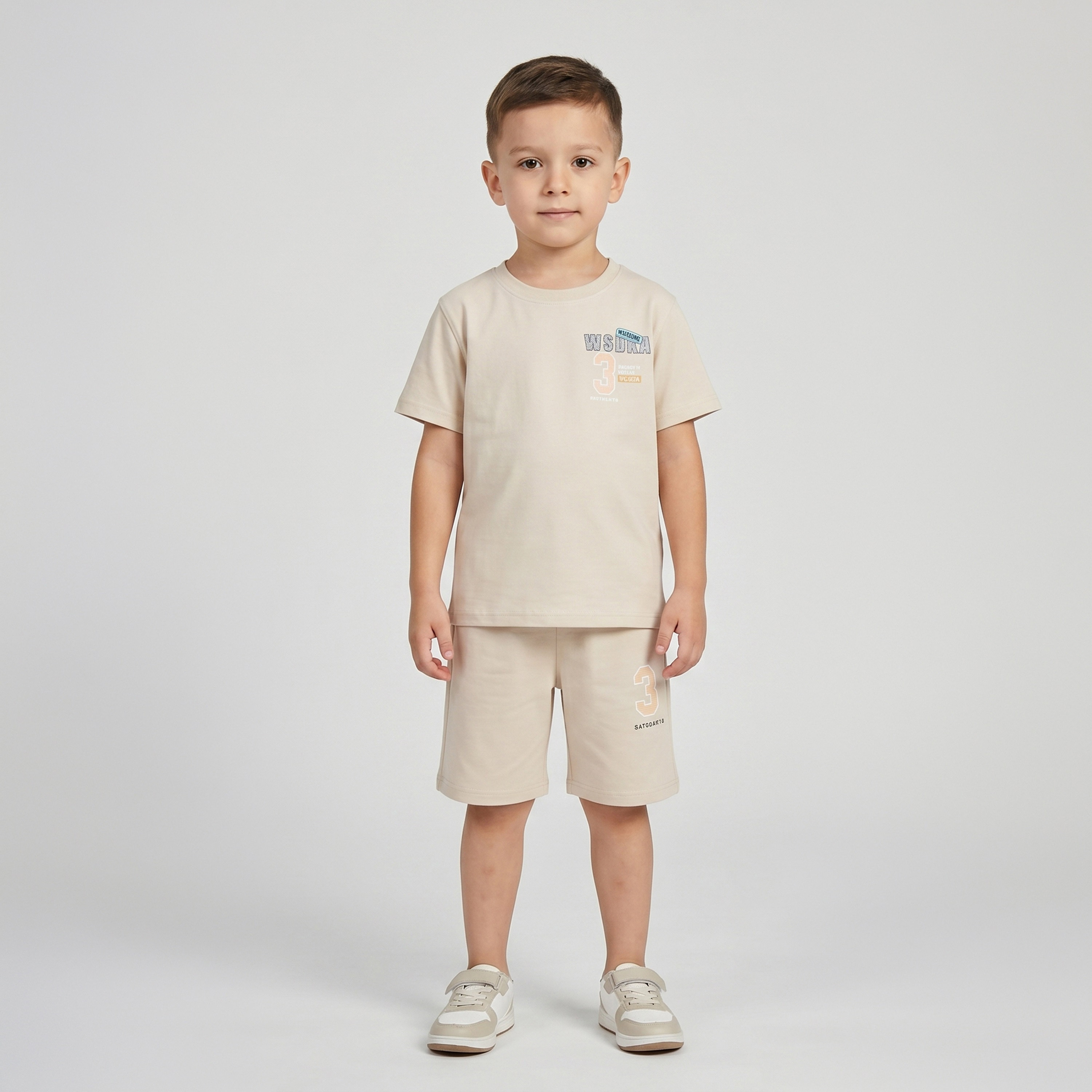 طقم تيشيرت بأكمام قصيرة مع شورت من كول آند كول-boys-clothing-setsandcoords-image-1