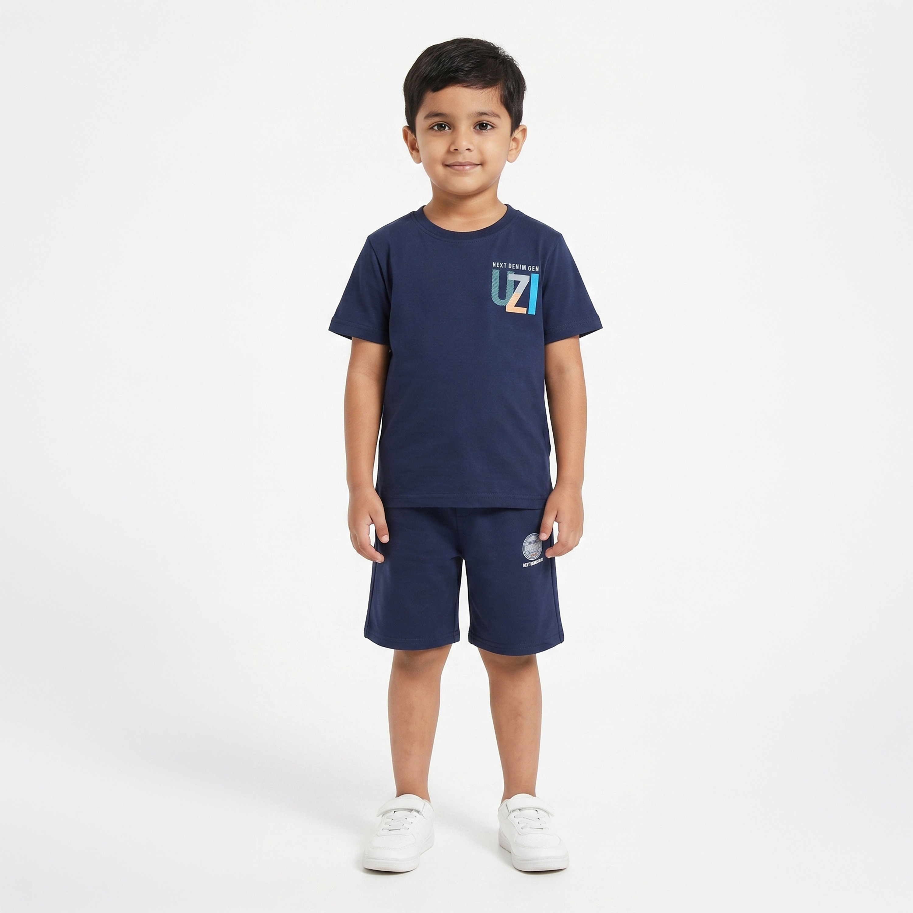 Cool & Cool Graphic Short Sleeves T-Shirt & Shorts Set-boys-clothing-setsandcoords-image-1