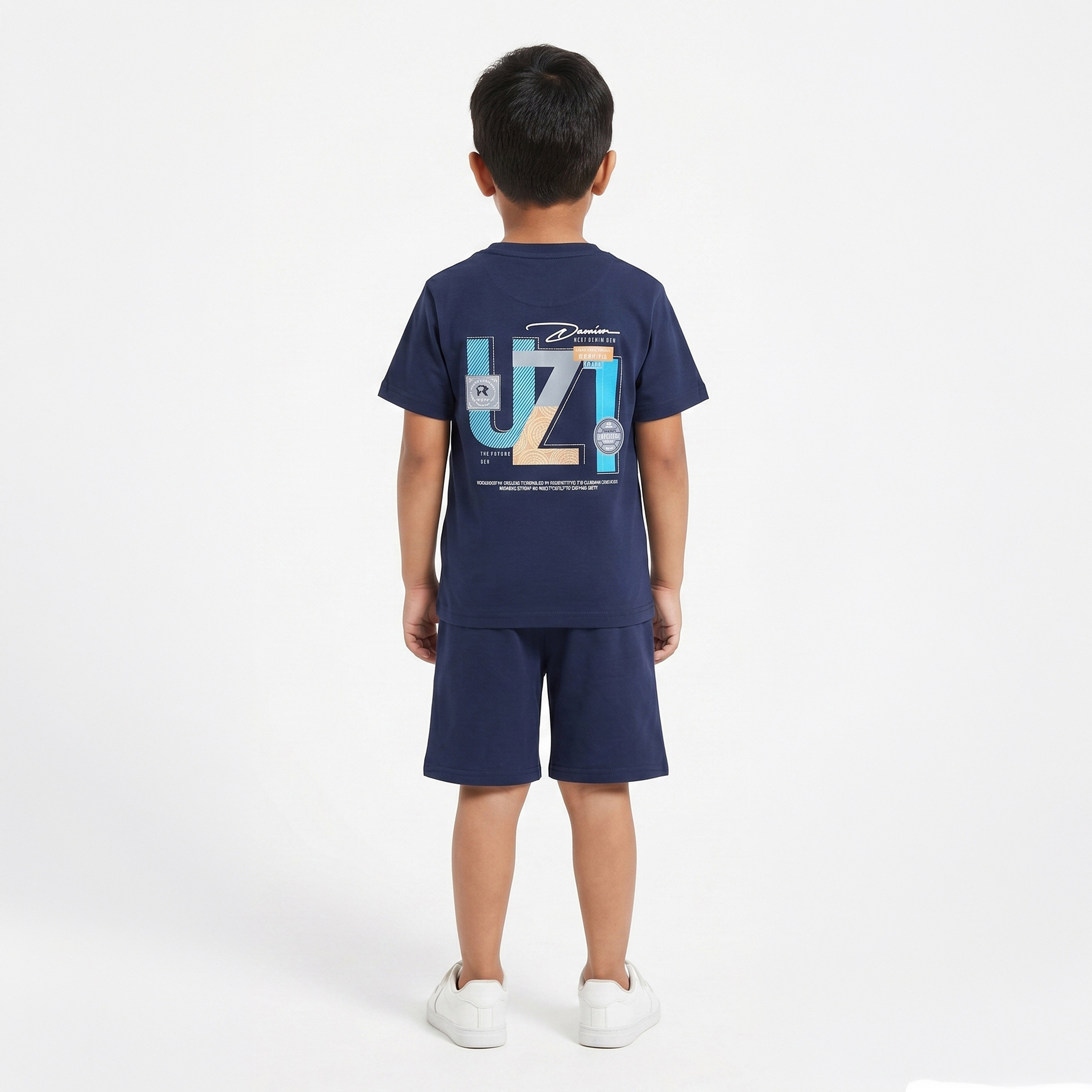 طقم تيشيرت بأكمام قصيرة مع شورت من كول آند كول-boys-clothing-setsandcoords-image-2