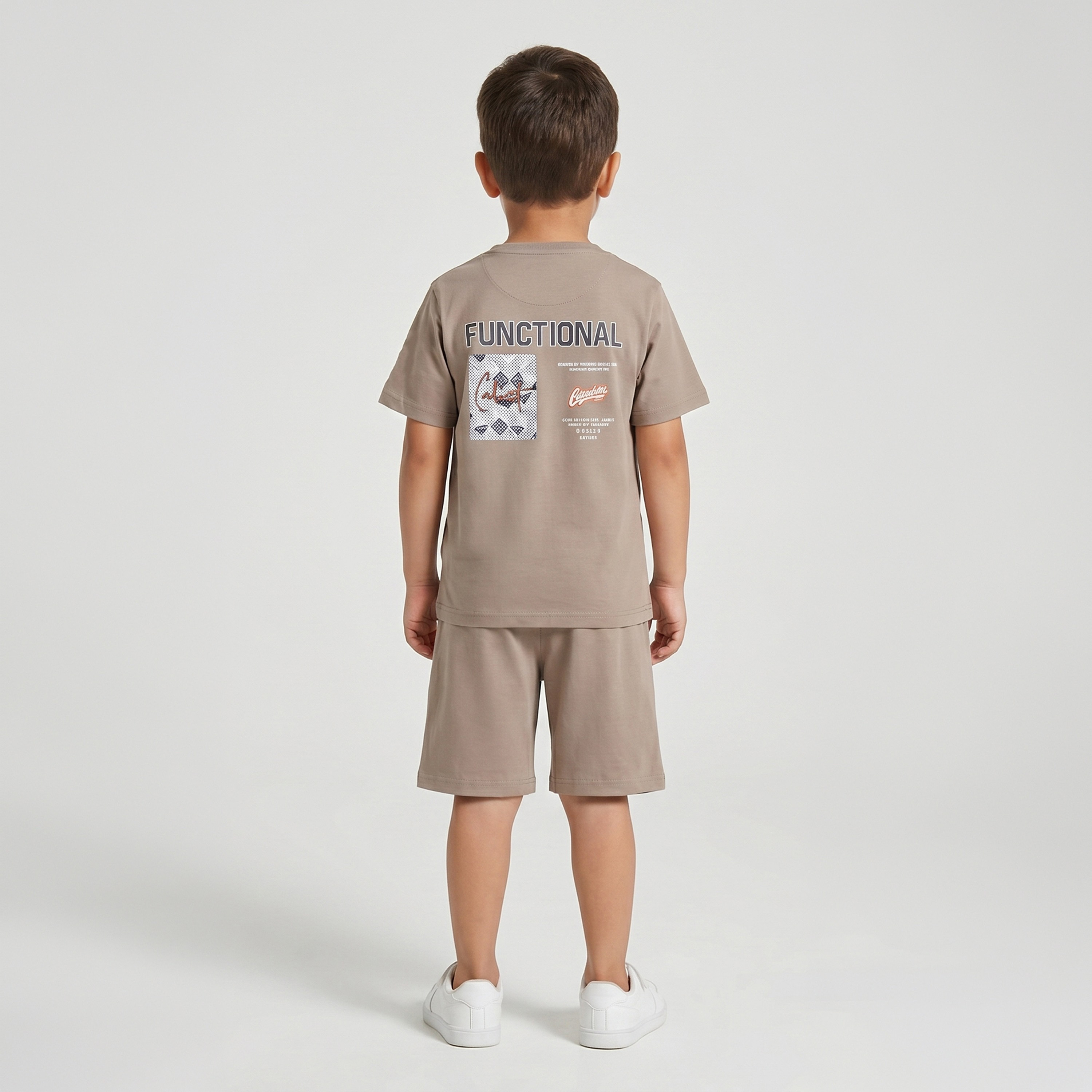 Cool & Cool Graphic Short Sleeves T-Shirt & Shorts Set-boys-clothing-setsandcoords-image-2