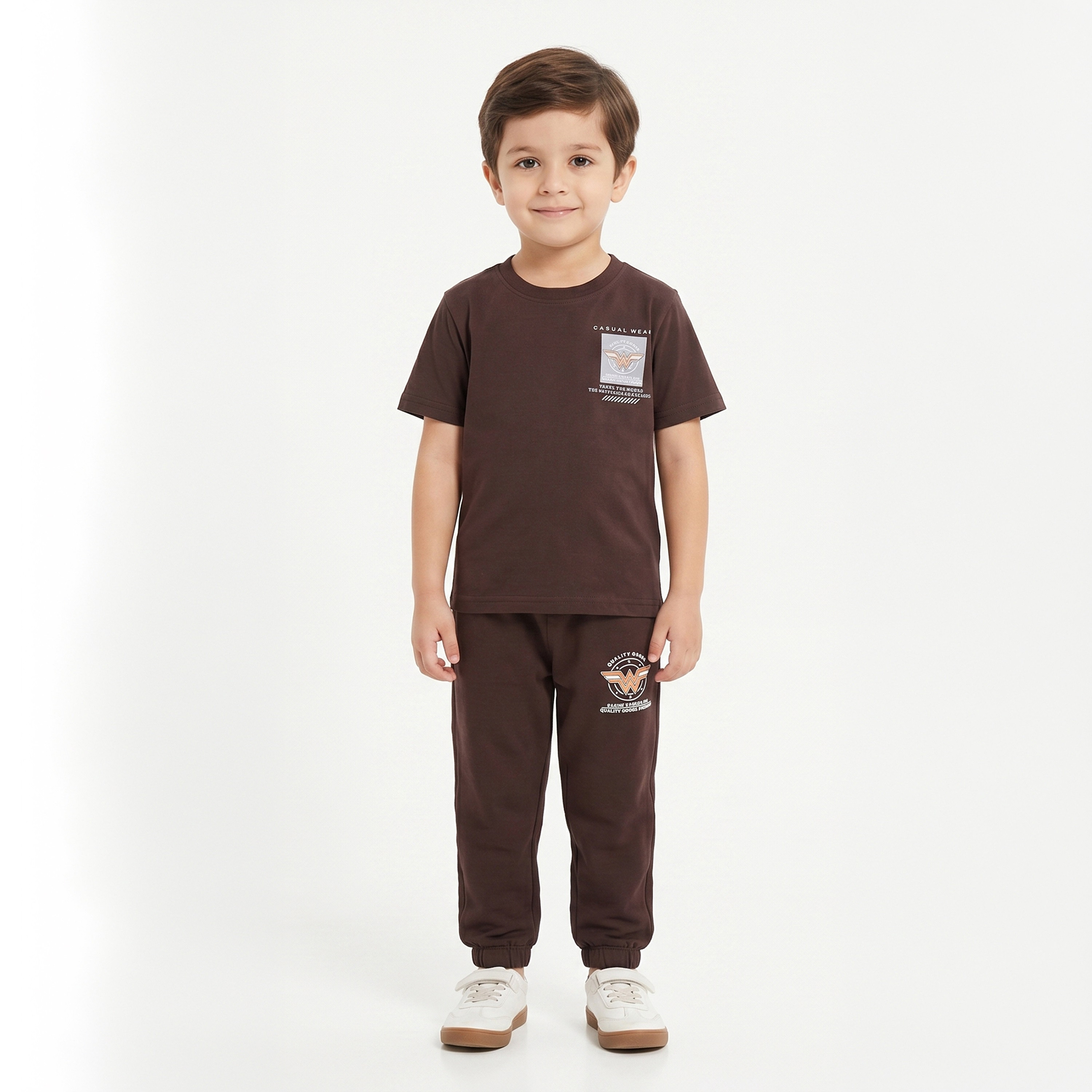 Cool & Cool Graphic Short Sleeves T-Shirt & Joggers Set-boys-clothing-setsandcoords-image-1