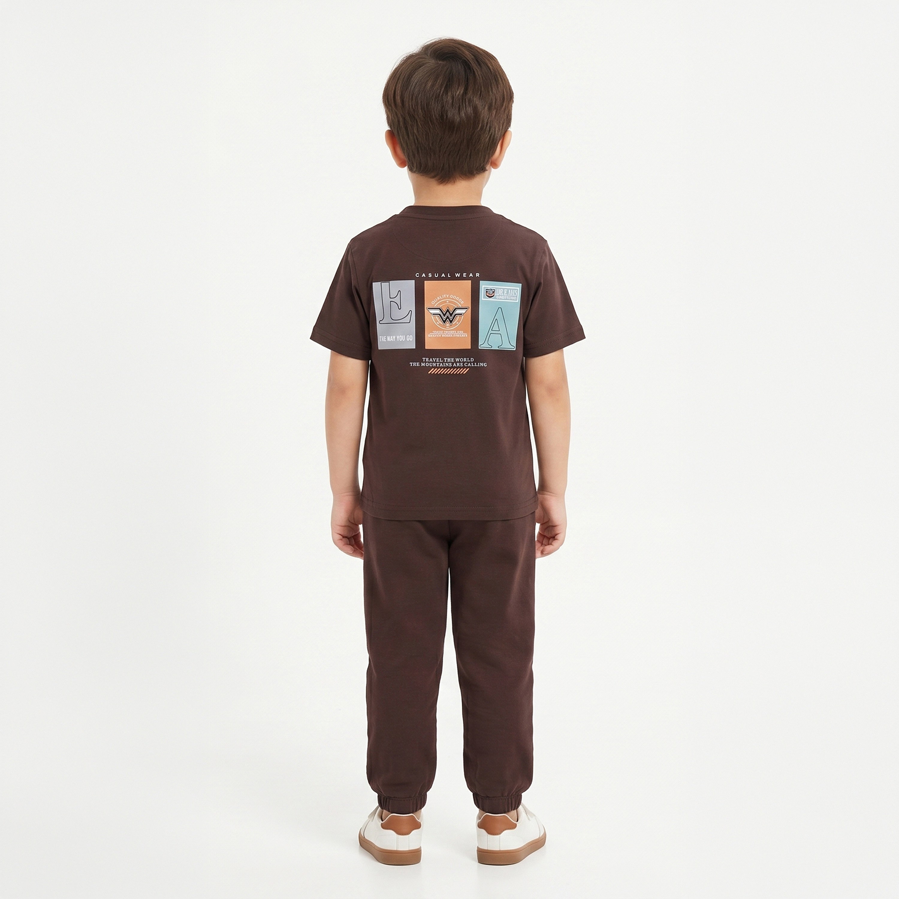 Cool & Cool Graphic Short Sleeves T-Shirt & Joggers Set-boys-clothing-setsandcoords-image-2