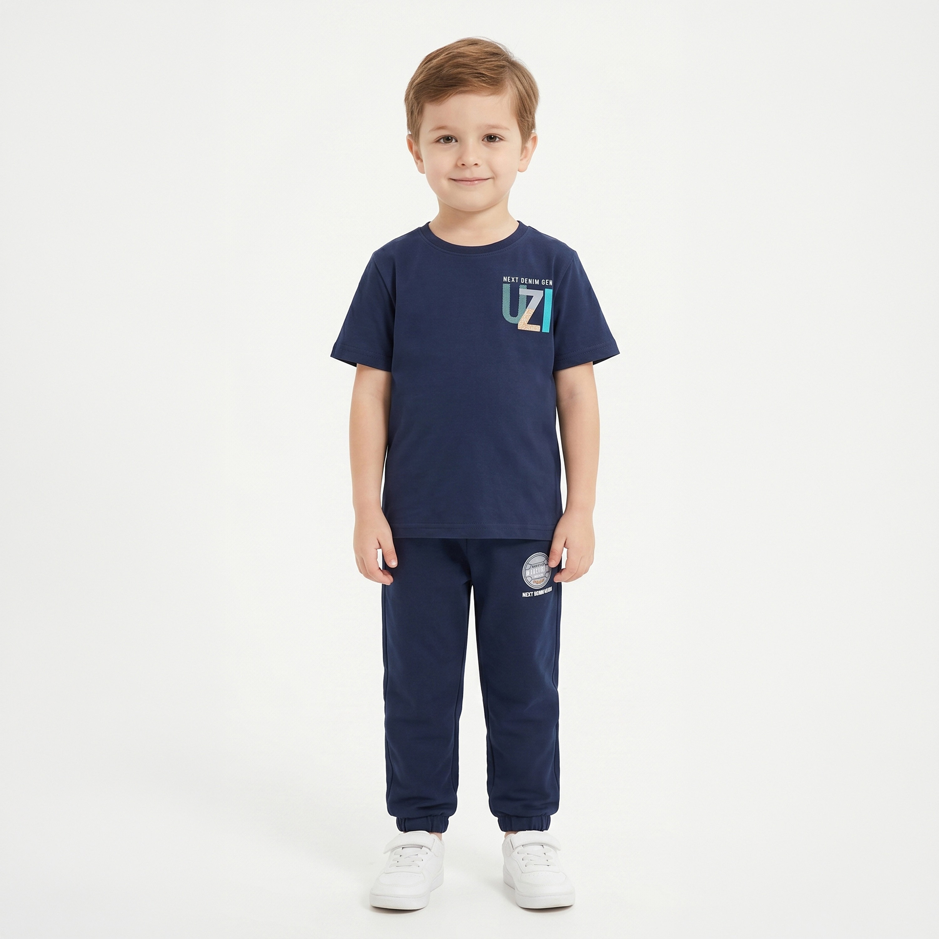 Cool & Cool Graphic Short Sleeves T-Shirt & Joggers Set-boys-clothing-setsandcoords-image-1