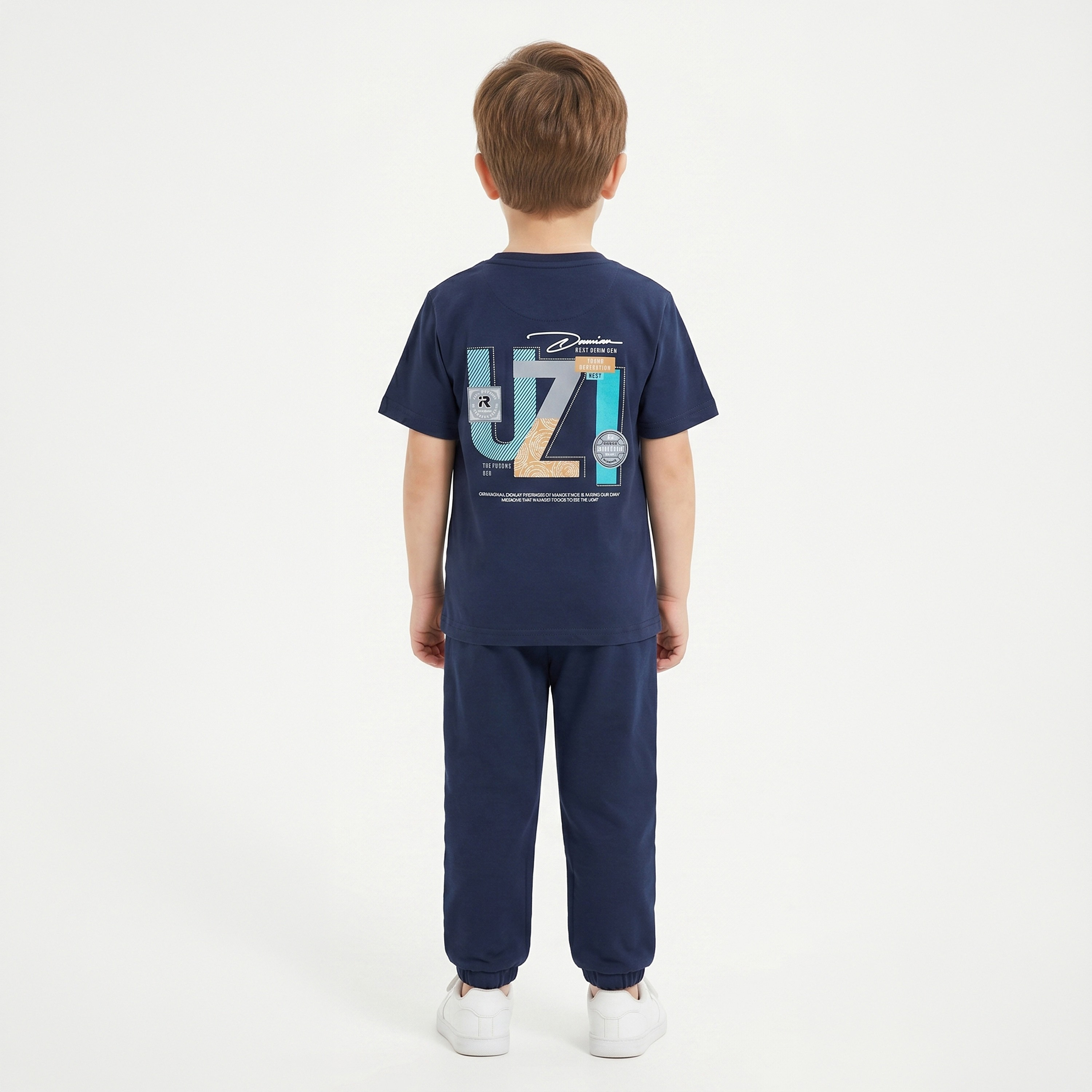 Cool & Cool Graphic Short Sleeves T-Shirt & Joggers Set-boys-clothing-setsandcoords-image-2