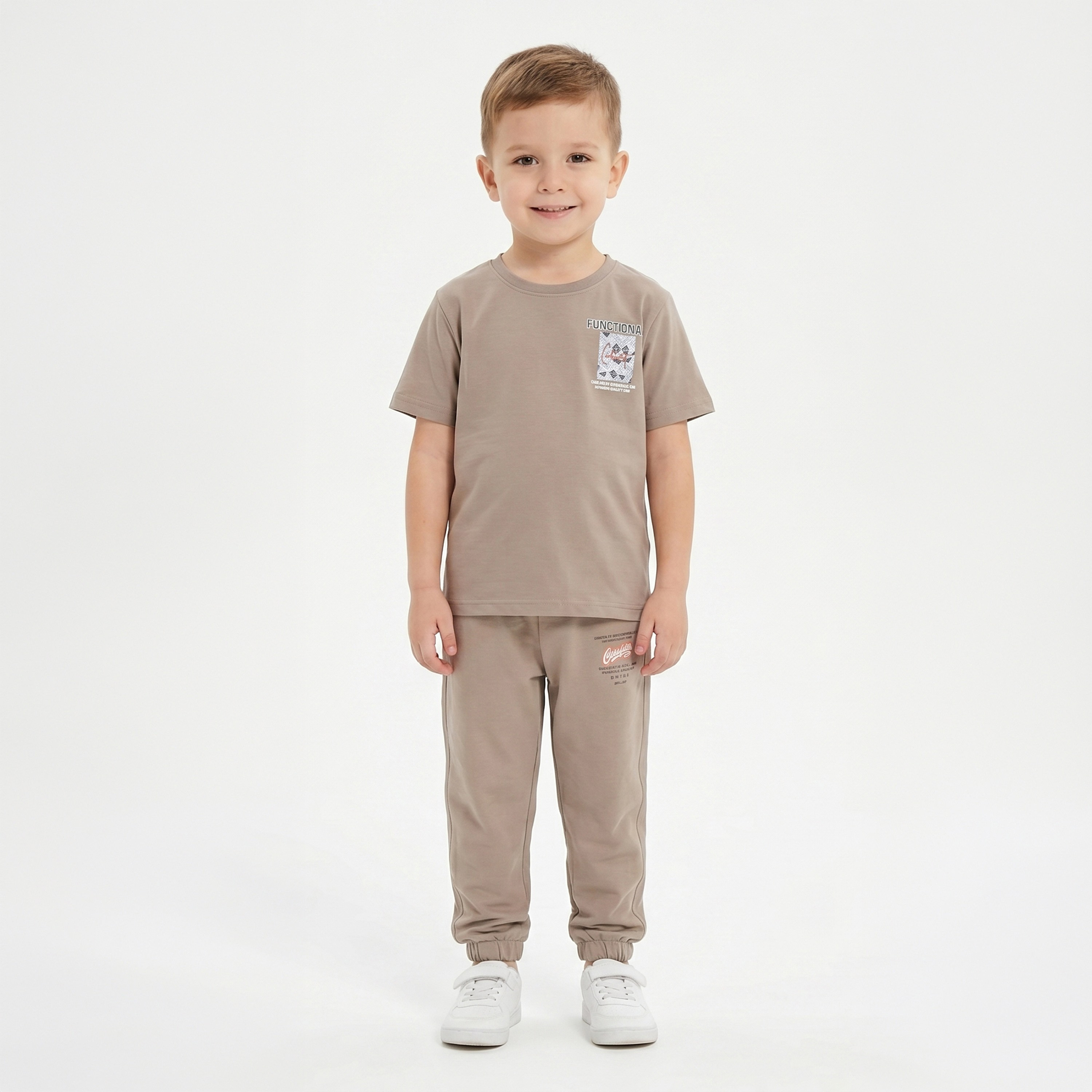 Cool & Cool Graphic Short Sleeves T-Shirt & Joggers Set-boys-clothing-setsandcoords-image-1