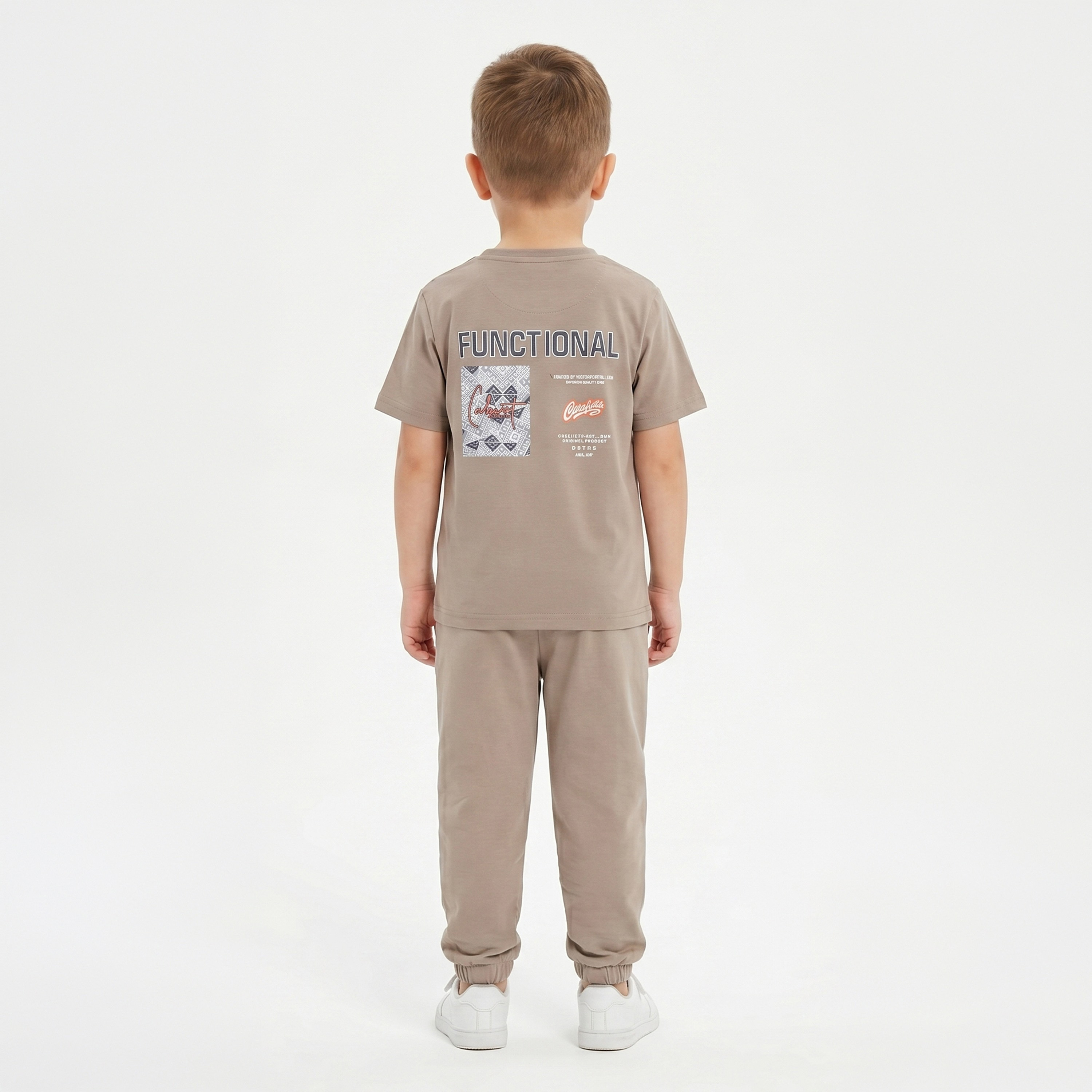 Cool & Cool Graphic Short Sleeves T-Shirt & Joggers Set-boys-clothing-setsandcoords-image-2