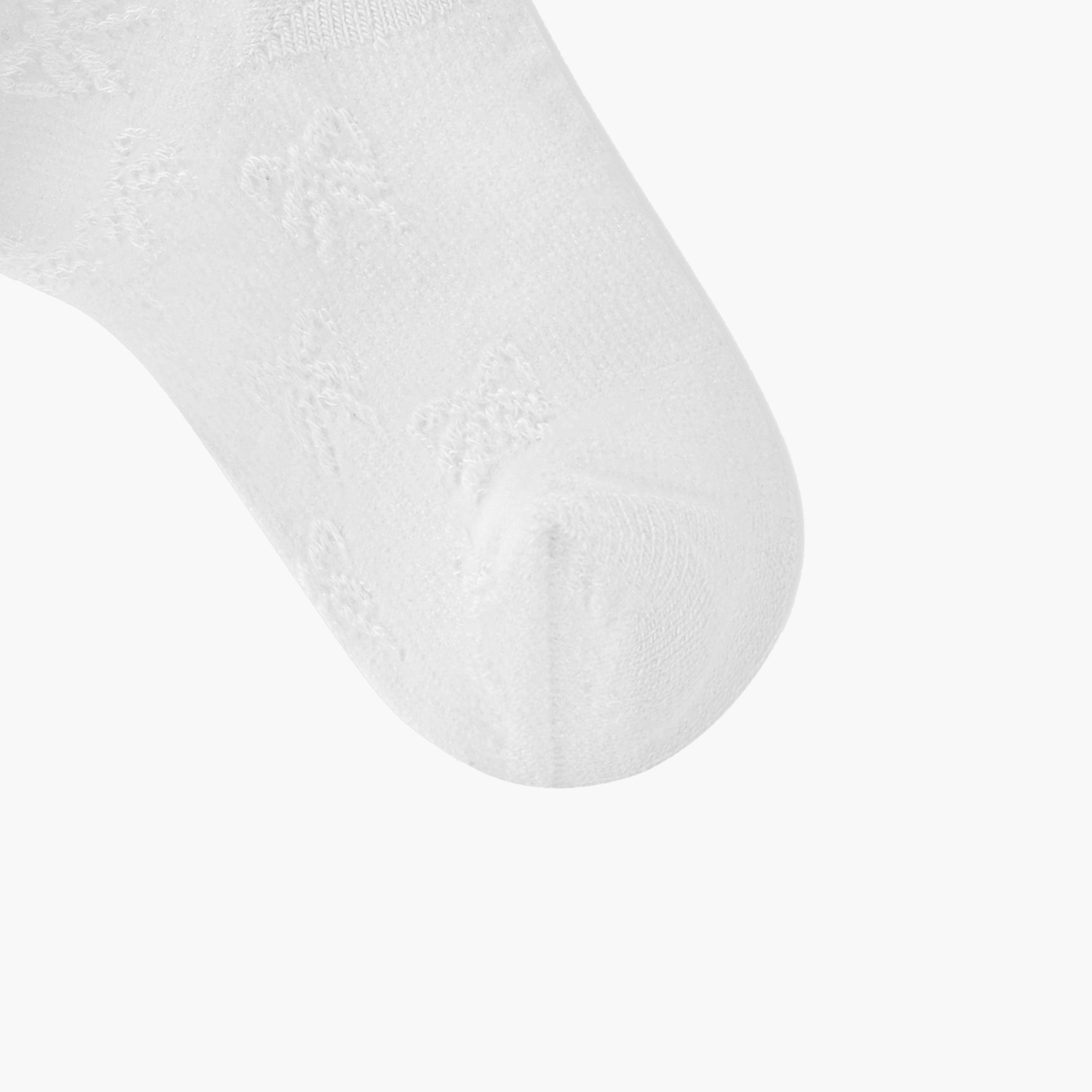 Giggles Textured Bow Jacquard Ankle Length Socks with Lace Detail-baby-girls-accessories-socks-image-5