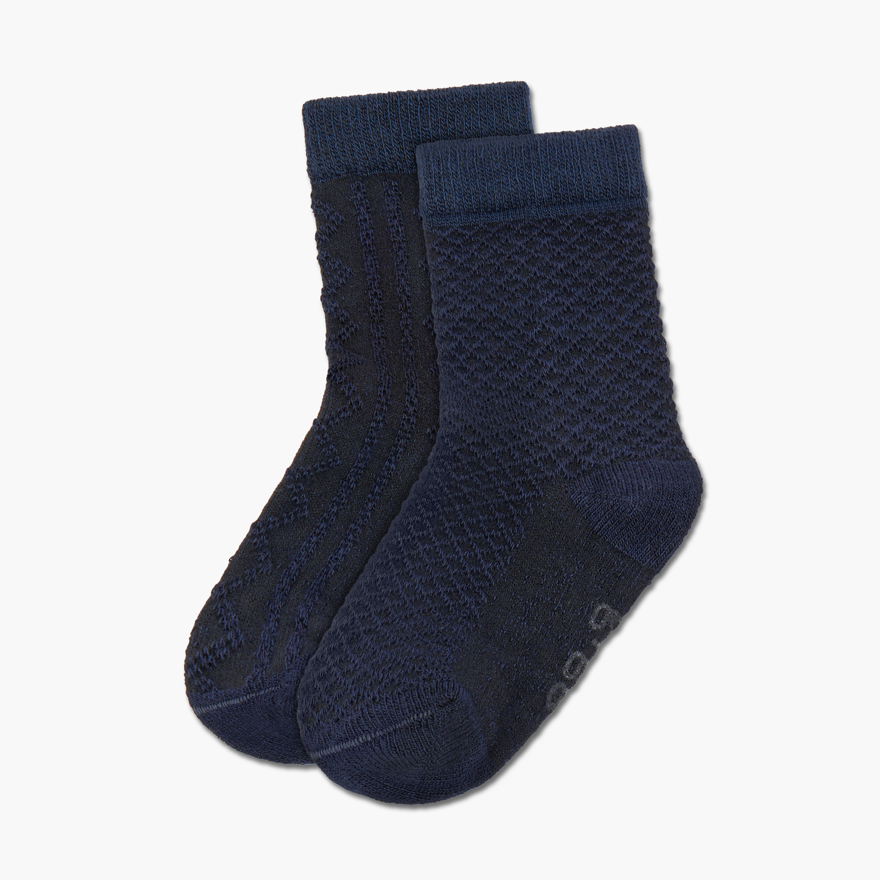 Giggles Textured Jacquard Crew Length Socks-baby-boys-accessories-socks-image-1