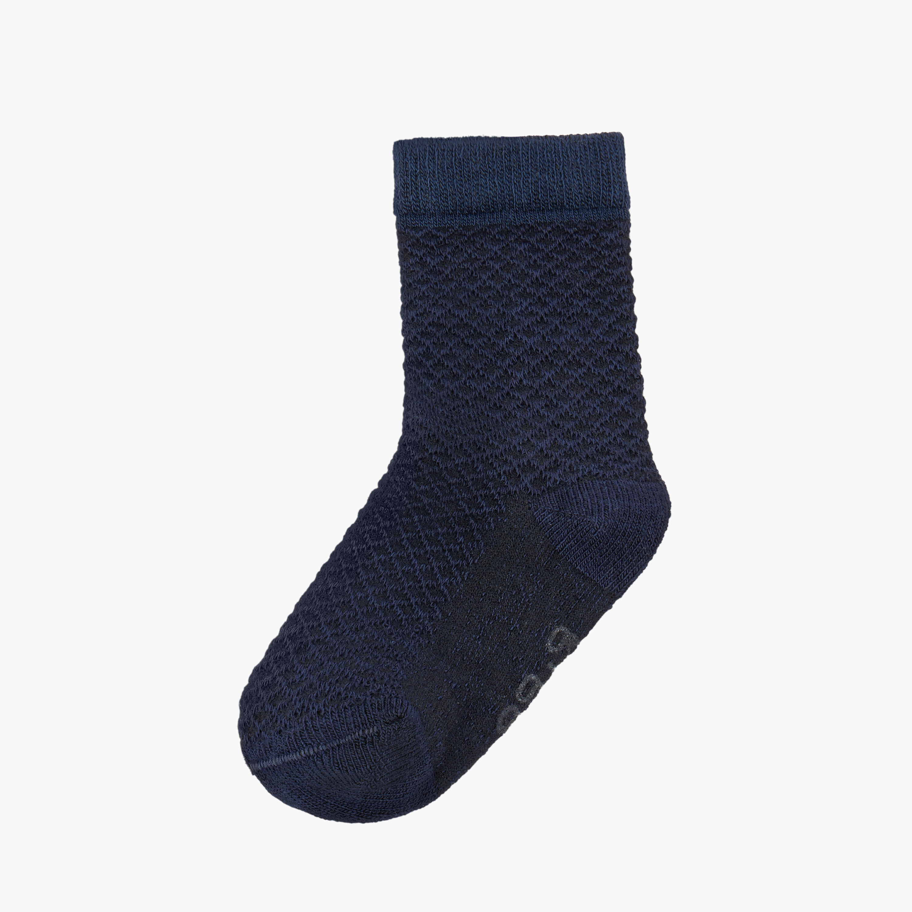 Giggles Textured Jacquard Crew Length Socks-baby-boys-accessories-socks-image-2