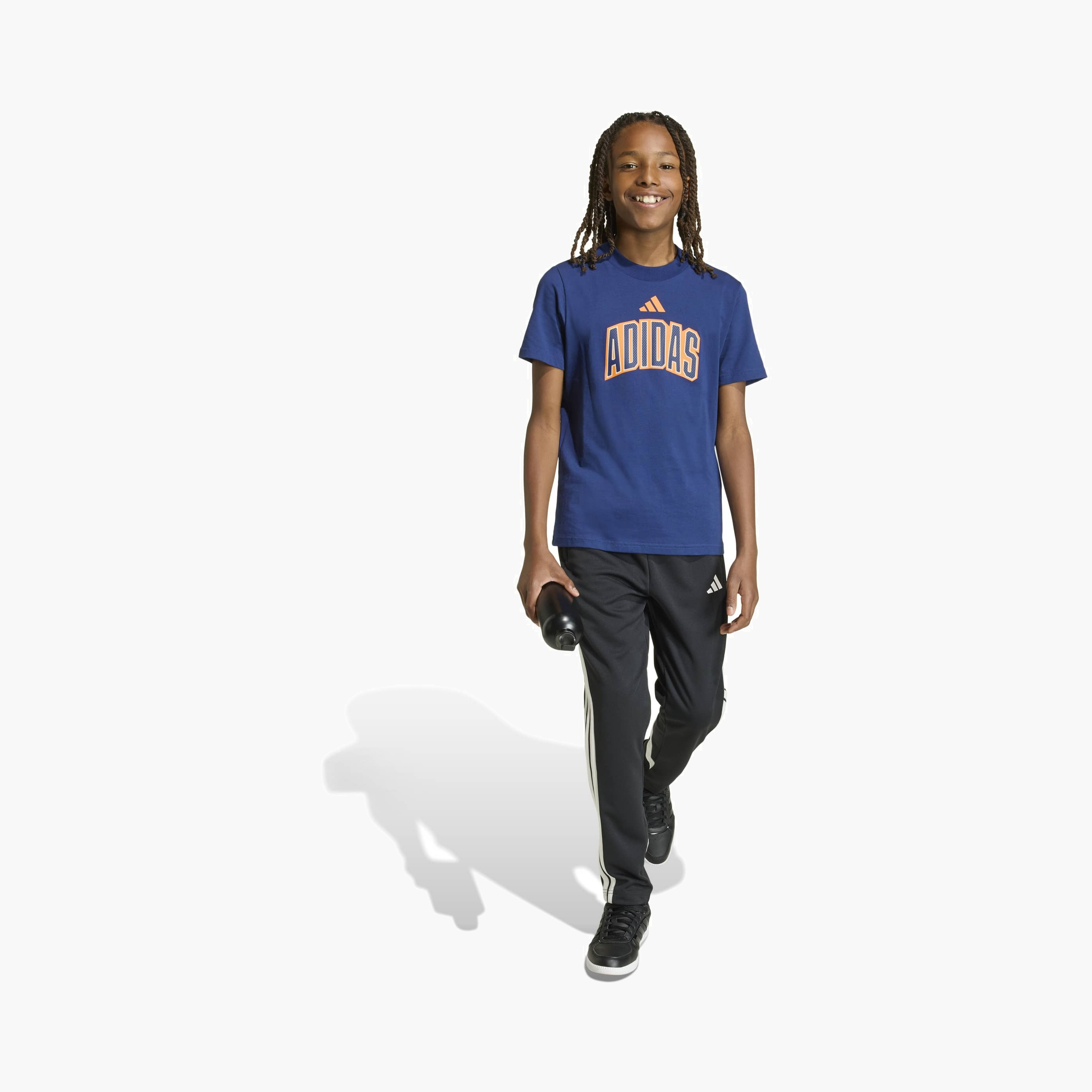 adidas Crew Neck Short Sleeves T-shirt with Logo Print-boys-clothing-tshirtsandpolos-image-5