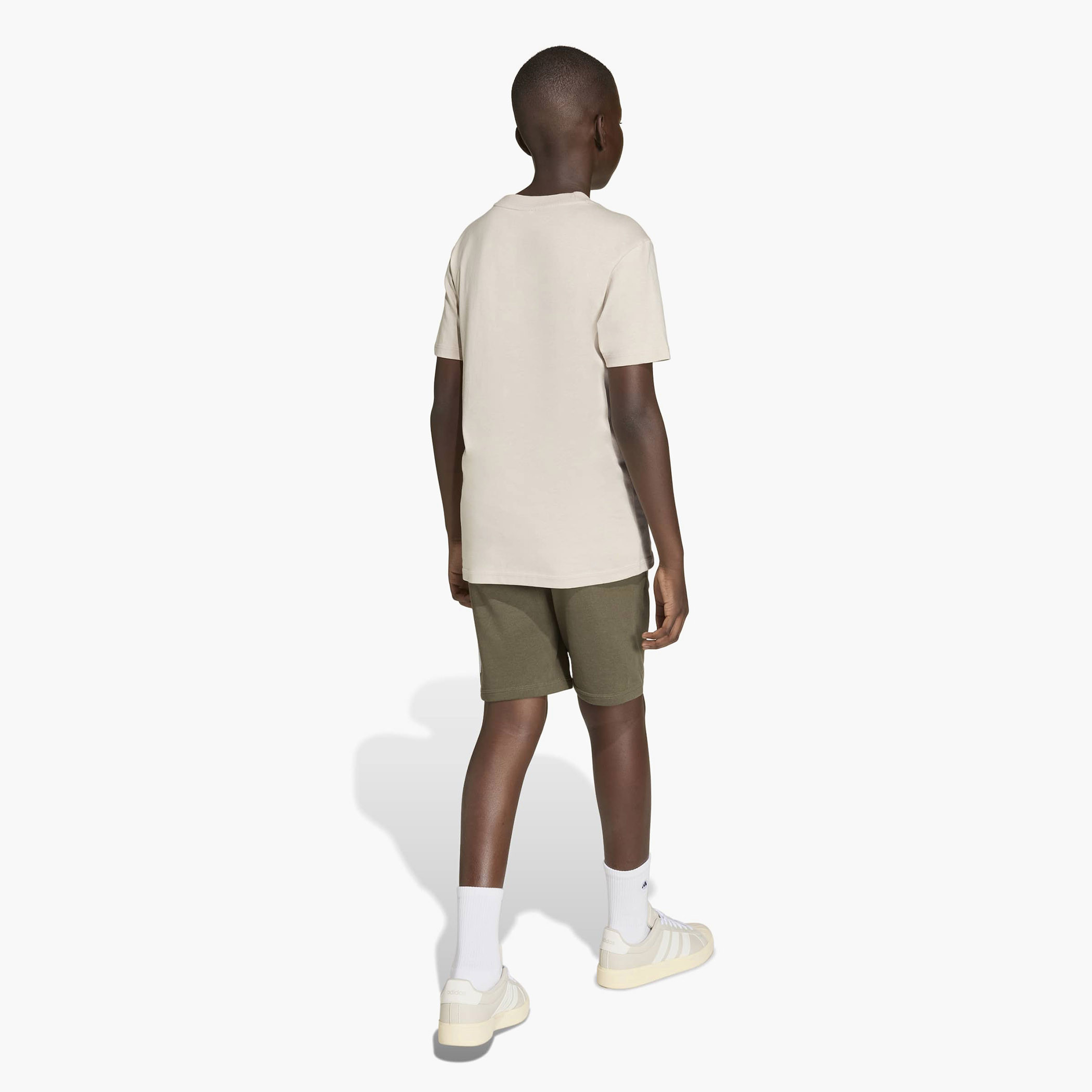 adidas Crew Neck Short Sleeves T-shirt and Shorts Set with Logo Print-boys-clothing-sportswear-sets-image-2