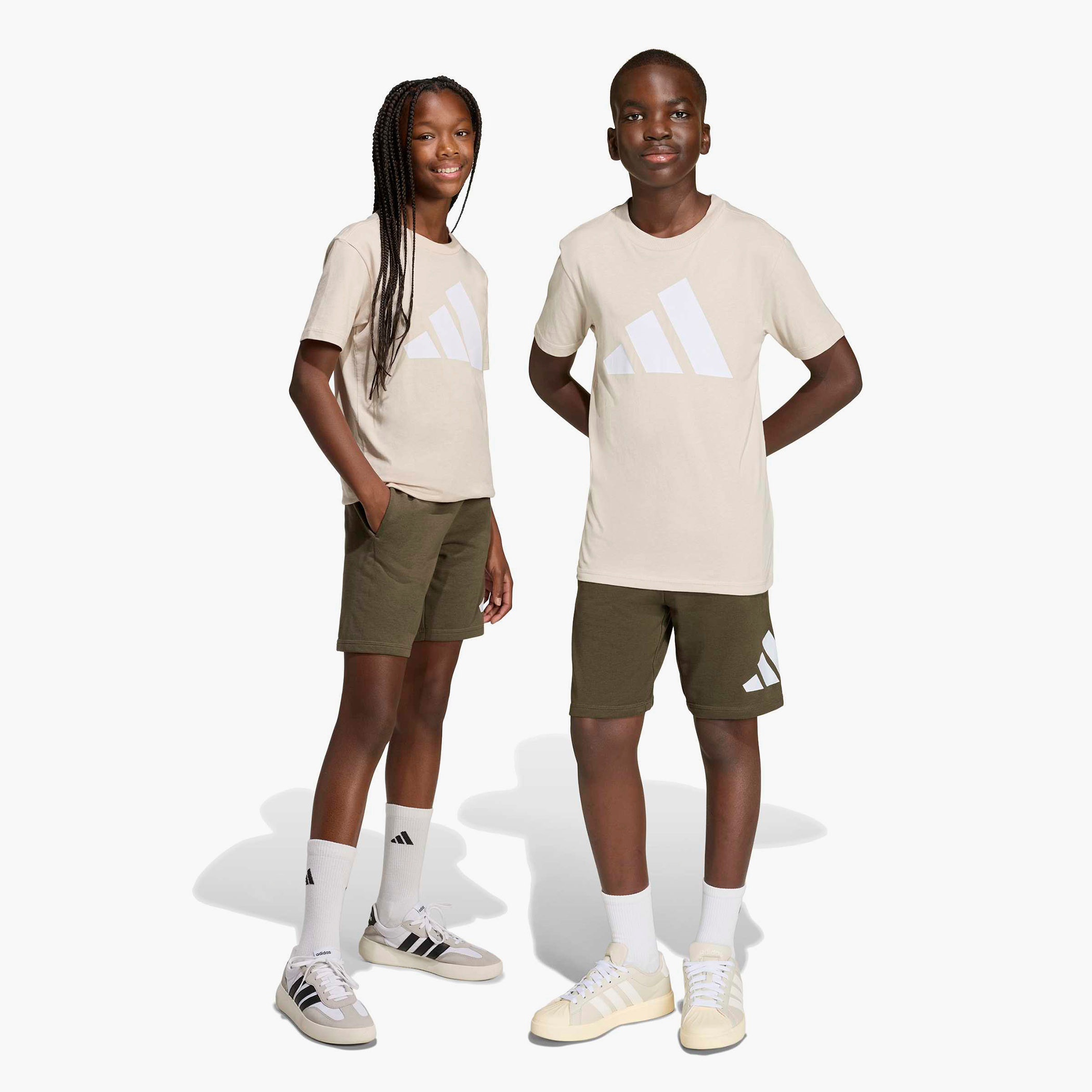 adidas Crew Neck Short Sleeves T-shirt and Shorts Set with Logo Print-boys-clothing-sportswear-sets-image-6
