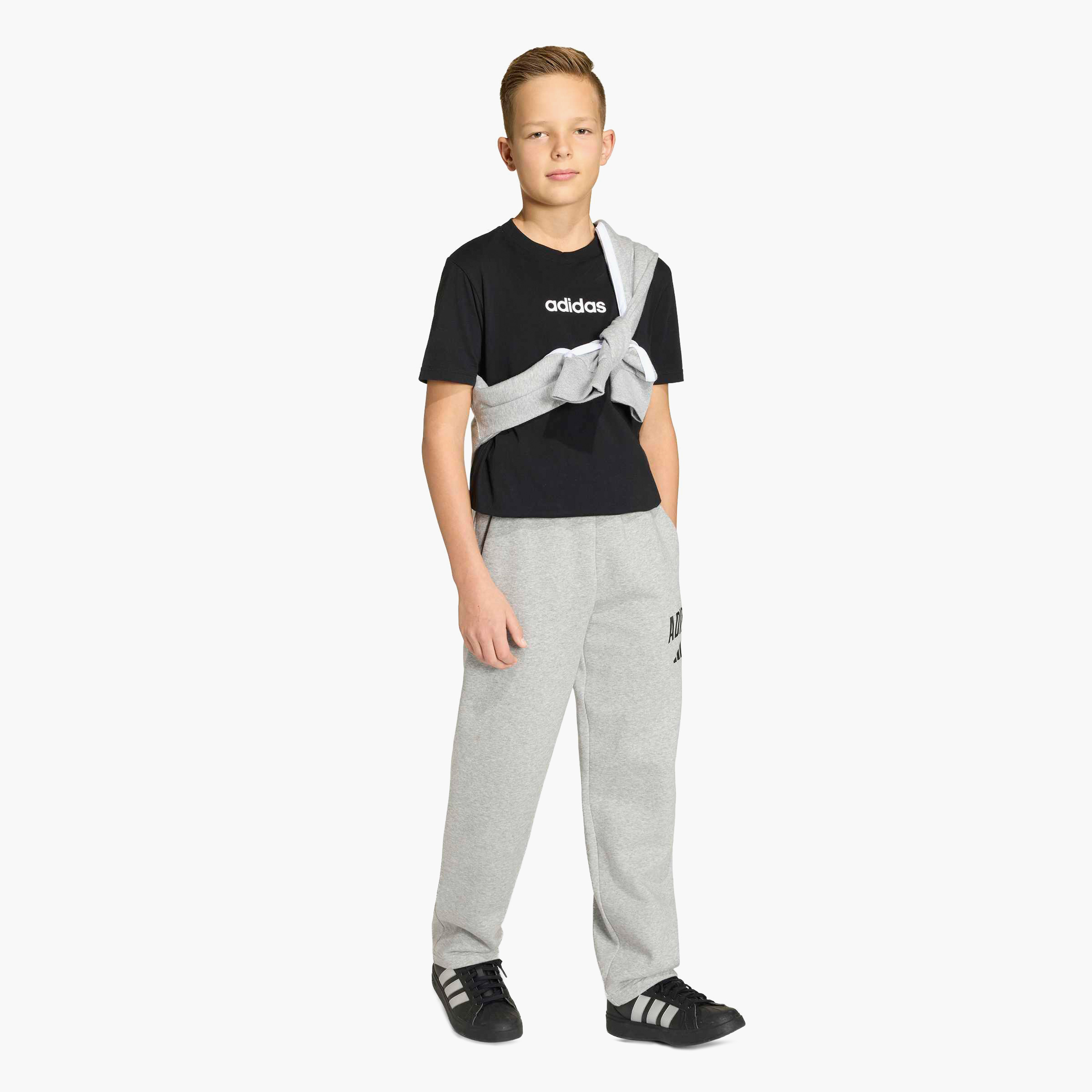 adidas Elastic Waist Track Pants with Logo Print-boys-clothing-bottoms-joggersandtrackpants-image-2