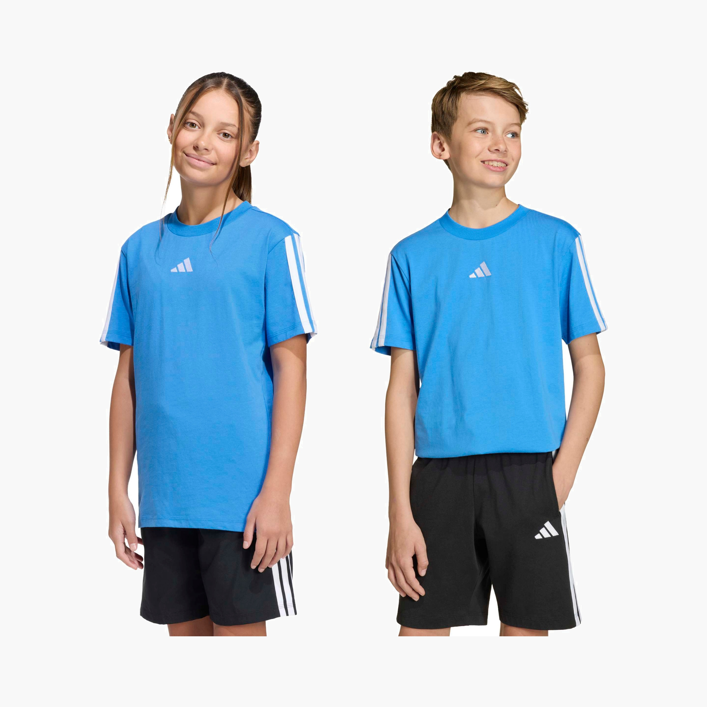 adidas Crew Neck Short Sleeves T-shirt with Tape Detail-boys-clothing-sportswear-tops-image-3