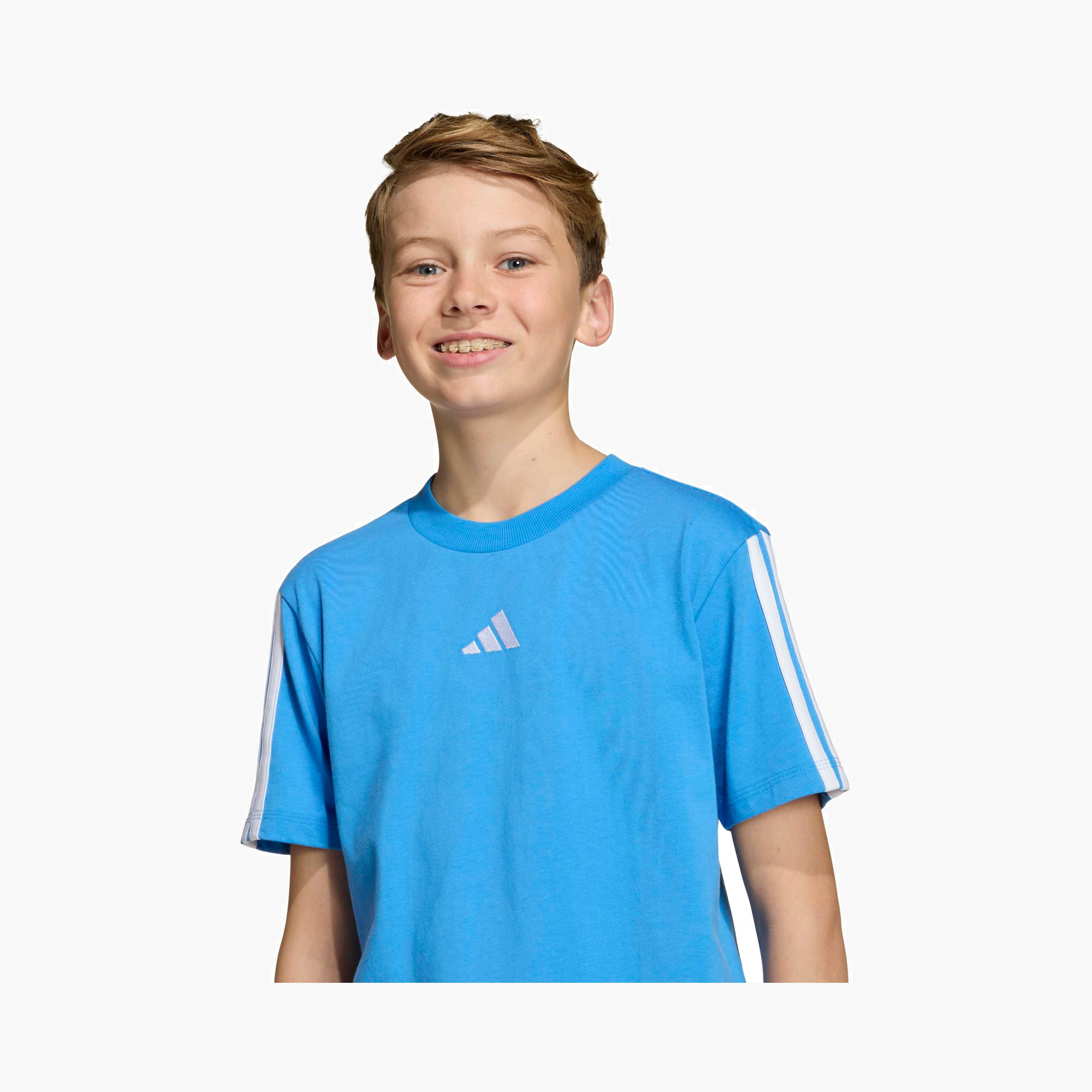 adidas Crew Neck Short Sleeves T-shirt with Tape Detail-boys-clothing-sportswear-tops-image-5