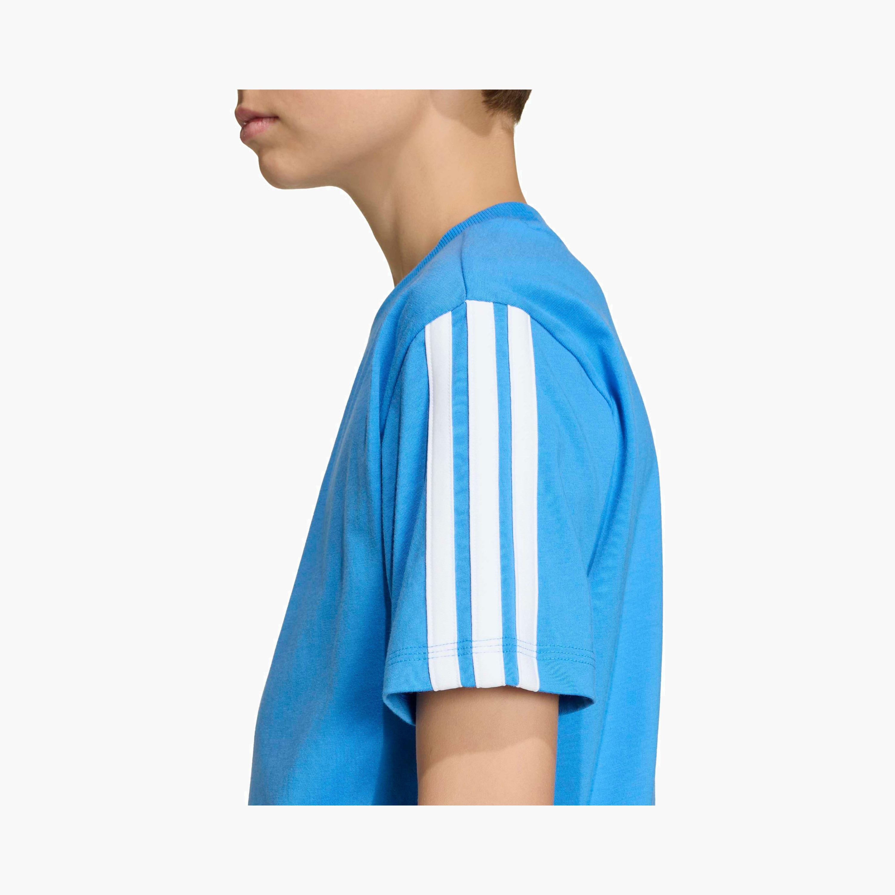 adidas Crew Neck Short Sleeves T-shirt with Tape Detail-boys-clothing-sportswear-tops-image-7