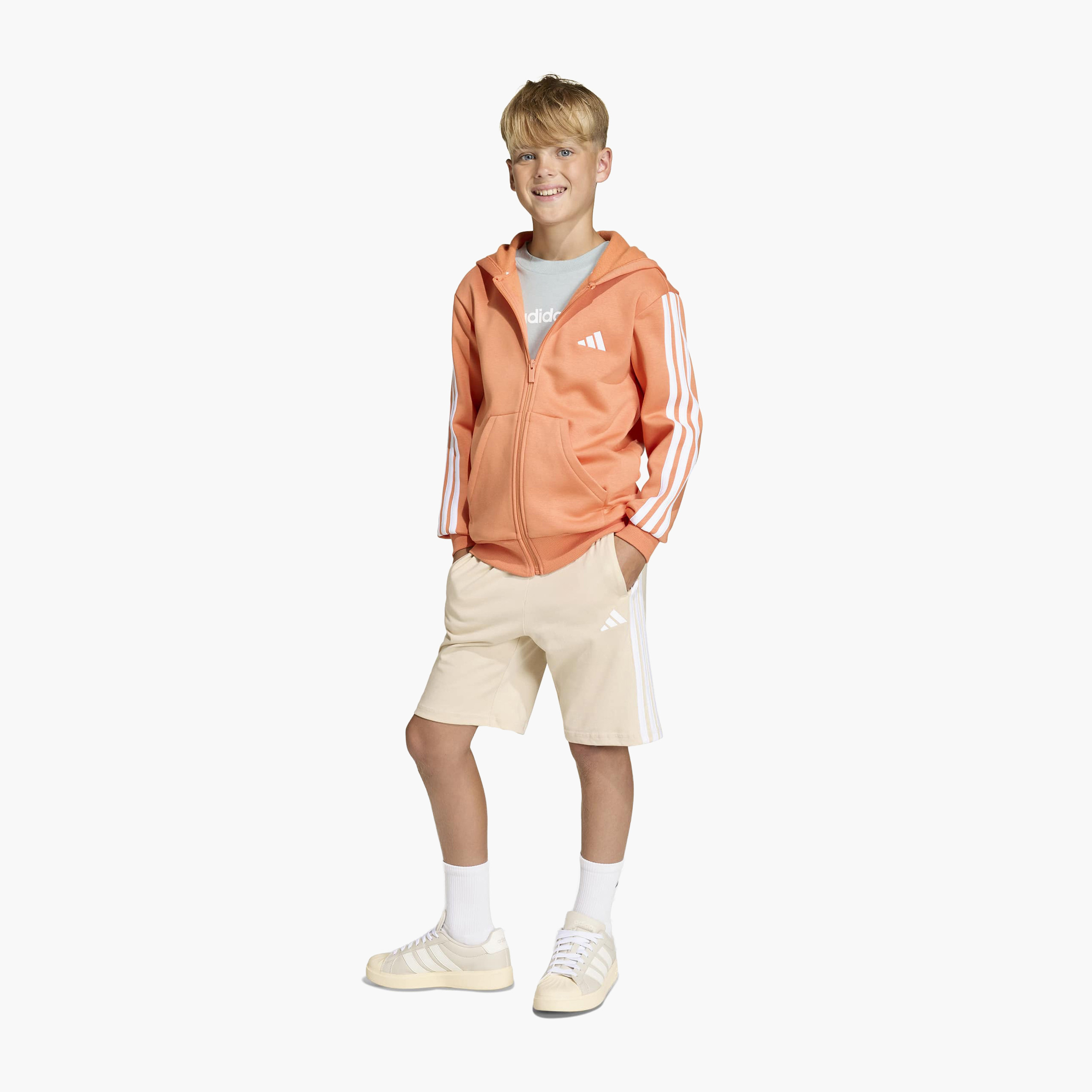 adidas Drawstring Waist Shorts with Pockets-sports-boys-clothing-bottoms-shorts-image-4